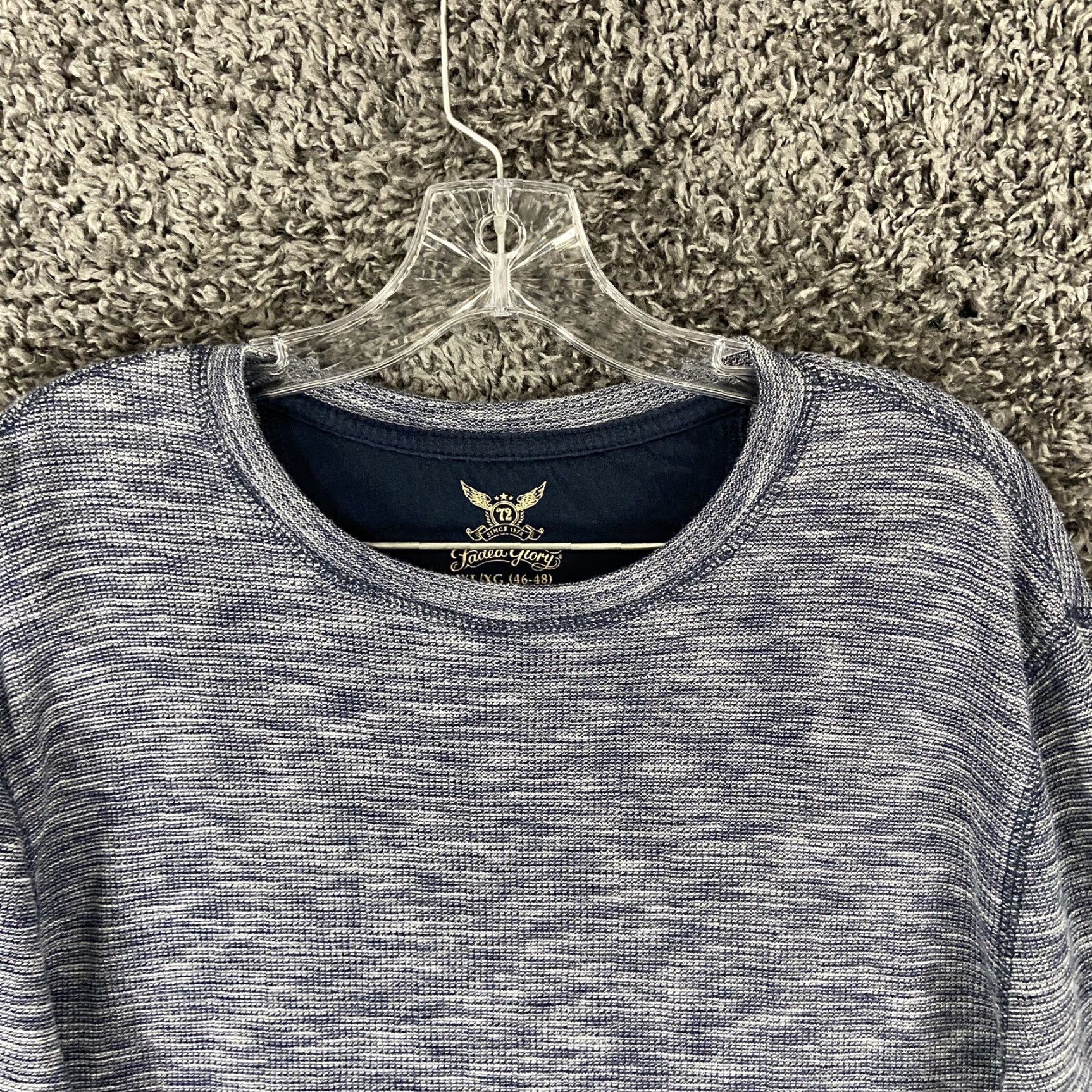 Faded Glory VINTAGE Faded Glory Shirt Men XL Long Sleeve Blue Heathered T-Shirt XL Mens Size US XL / EU 56 / 4 - 5 Thumbnail