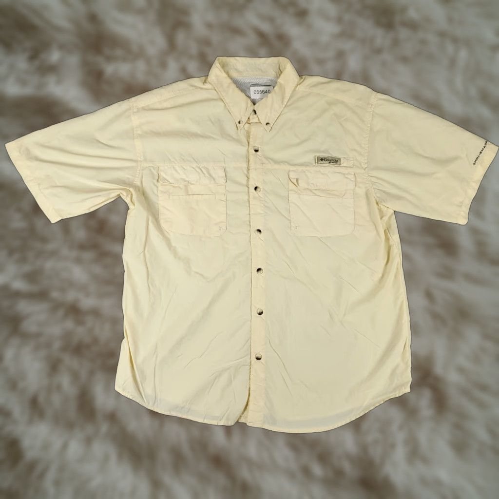 Vintage Columbia Shirt Mens XL Yellow PFG Vented Button-Up Short Sleeve Casual Sportswear Mens XL Yellow Button-Up Shirt Size US XL / EU 56 / 4 - 1 Thumbnail