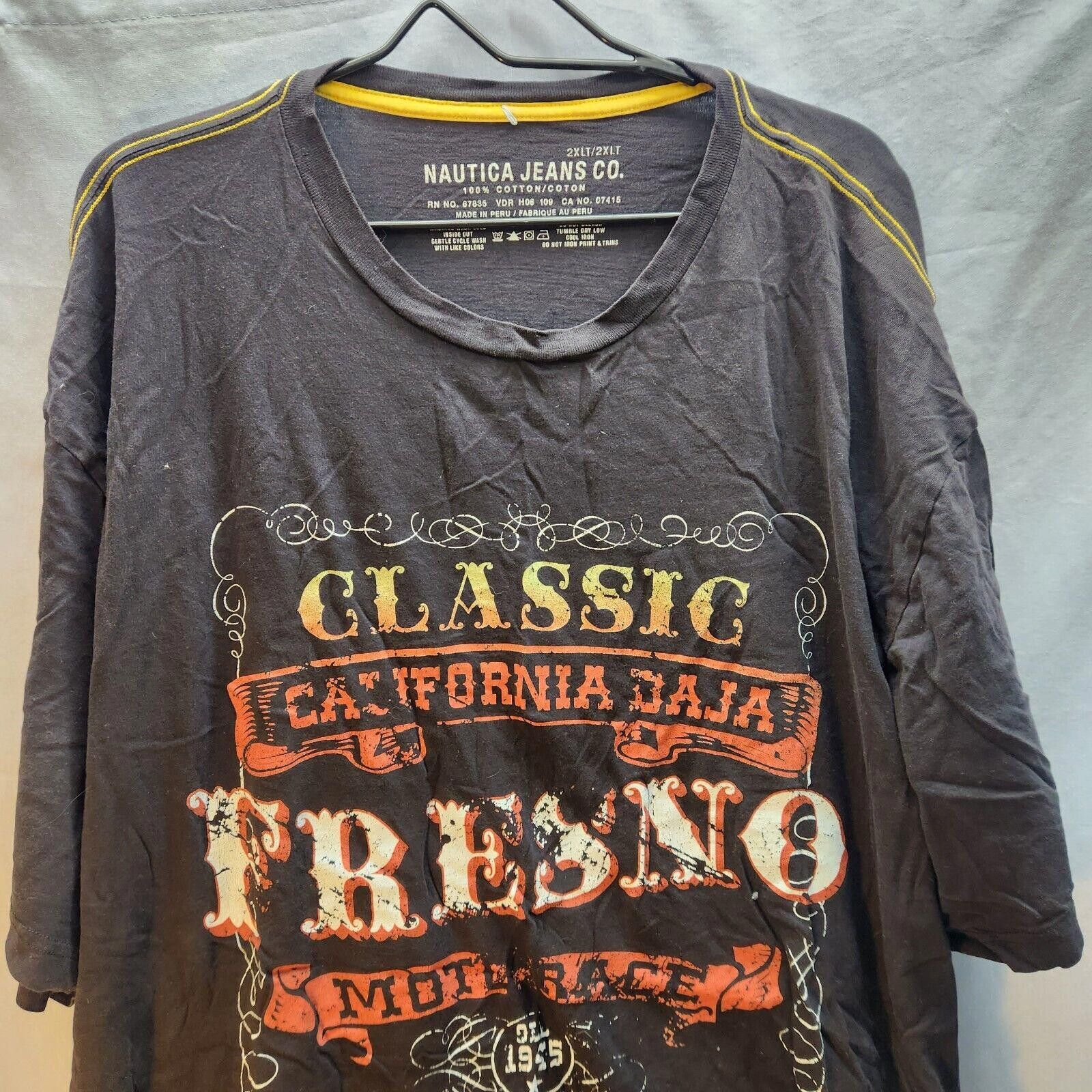 Nautica Nautica Motorcycle Rally Tshirt Mens Size 2XL Black Size US XXL / EU 58 / 5 - 2 Thumbnail