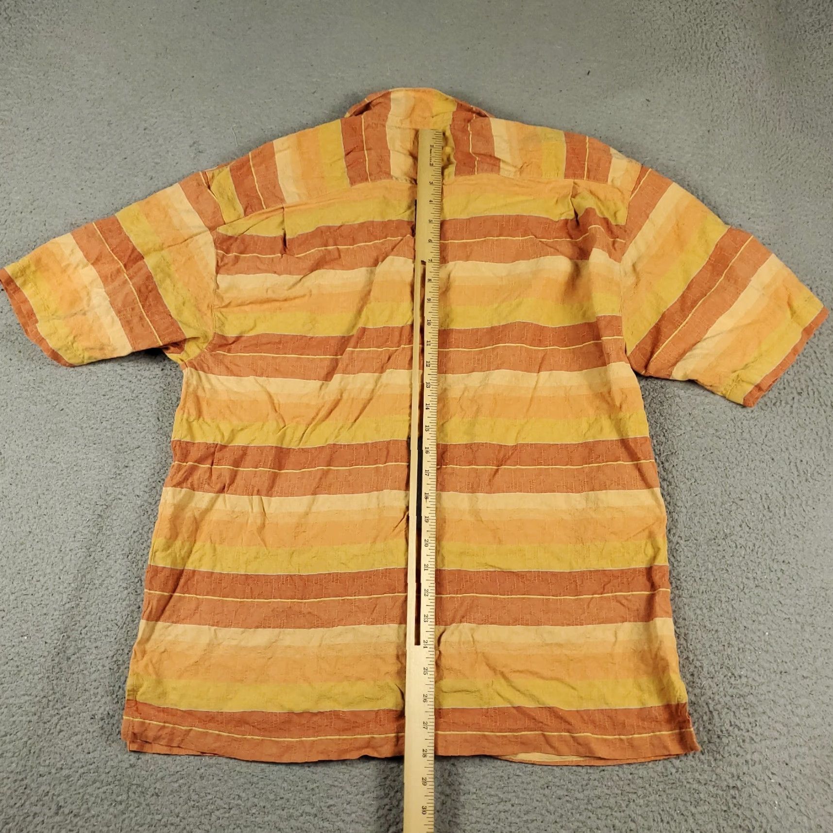 Tommy Bahama VINTAGE? No — Tommy Bahama Shirt Mens Large Orange Striped Hawaiian Button-Up Short Sleeve Size US L / EU 52-54 / 3 - 3 Thumbnail