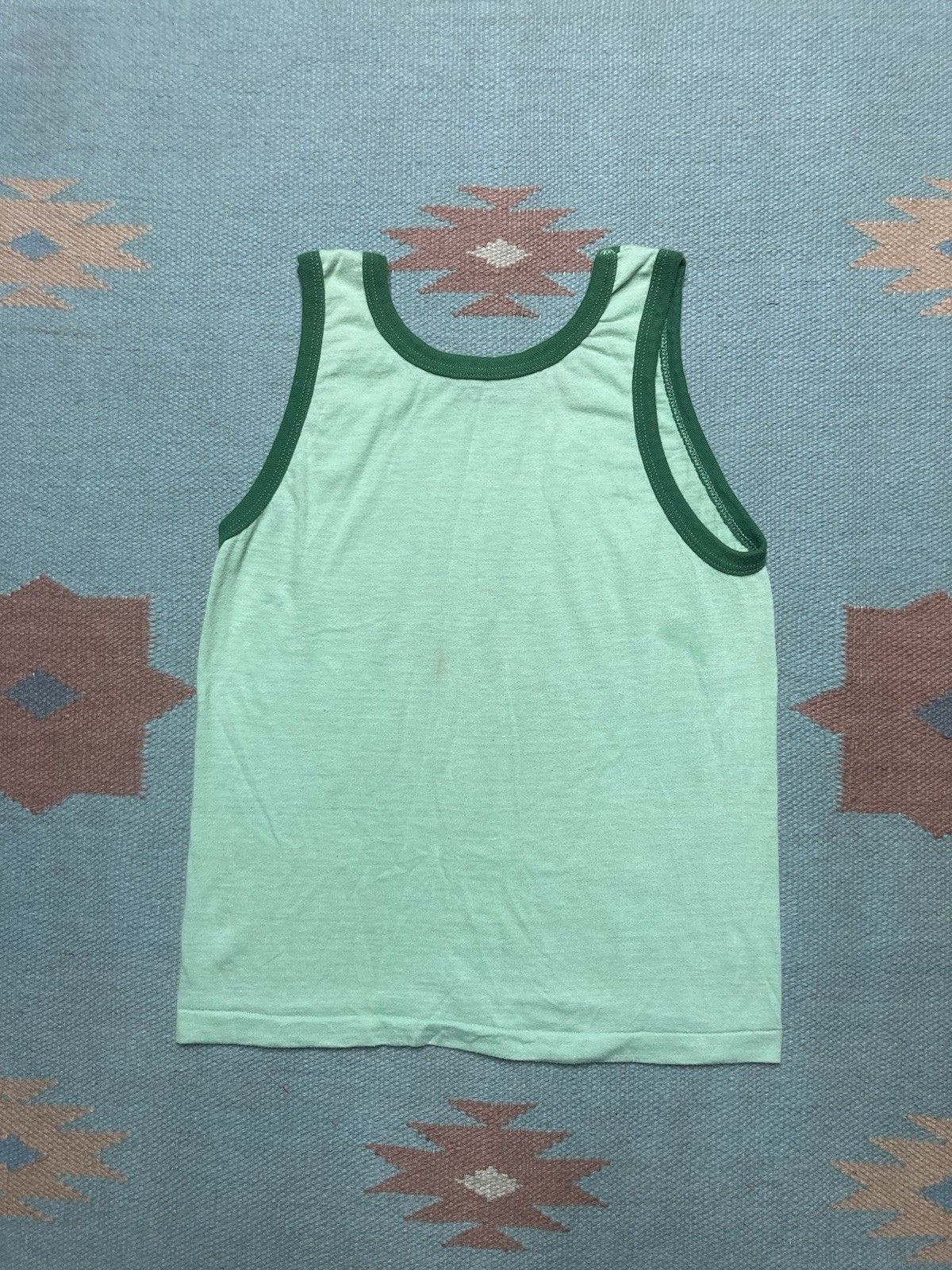 Vintage 70s tank top shirt 2 tone green boys large women’s baby tee Size S / US 4 / IT 40 - 5 Thumbnail