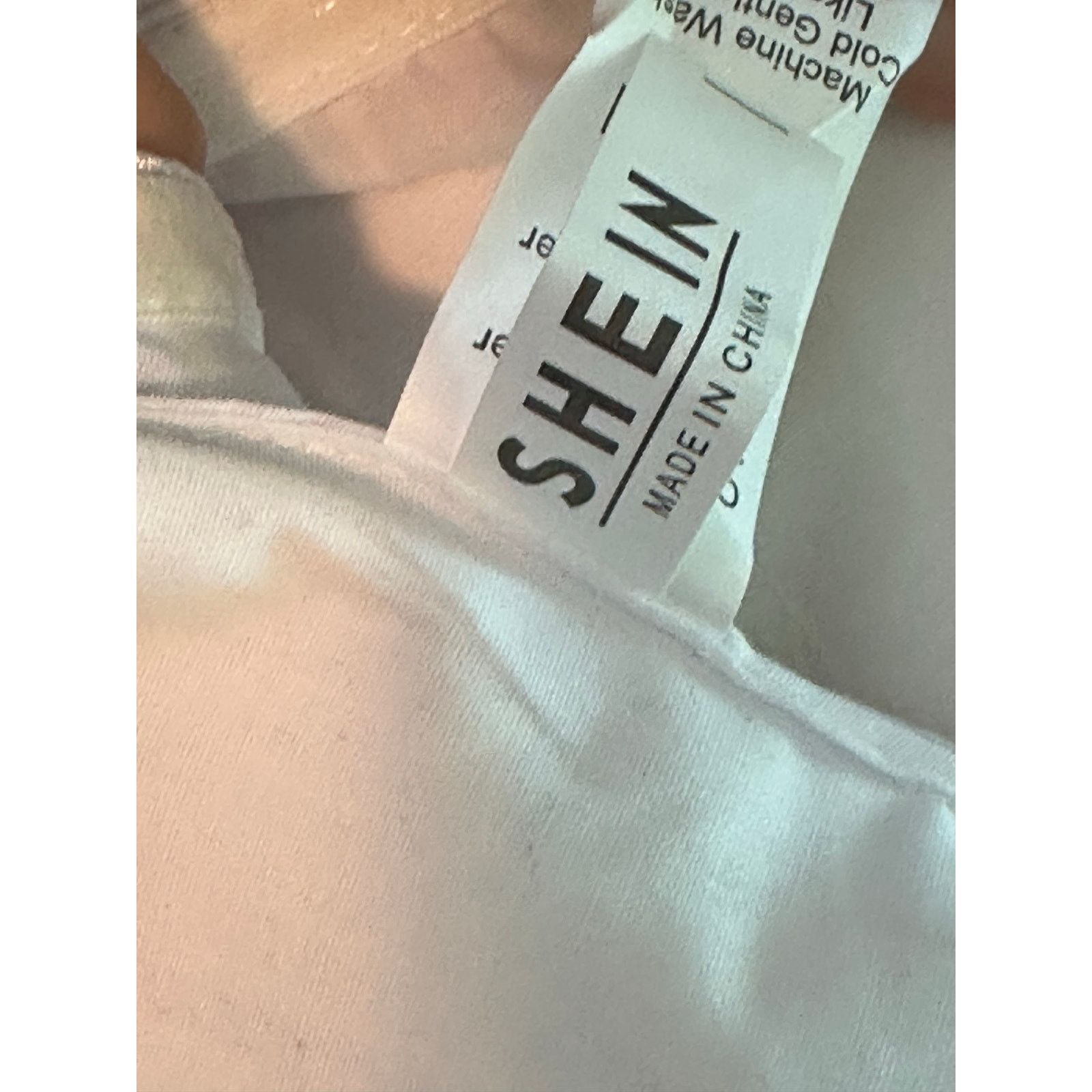 Shein Shein Bae white flowers back lace up crop top size Small Size S / US 4 / IT 40 - 3 Thumbnail