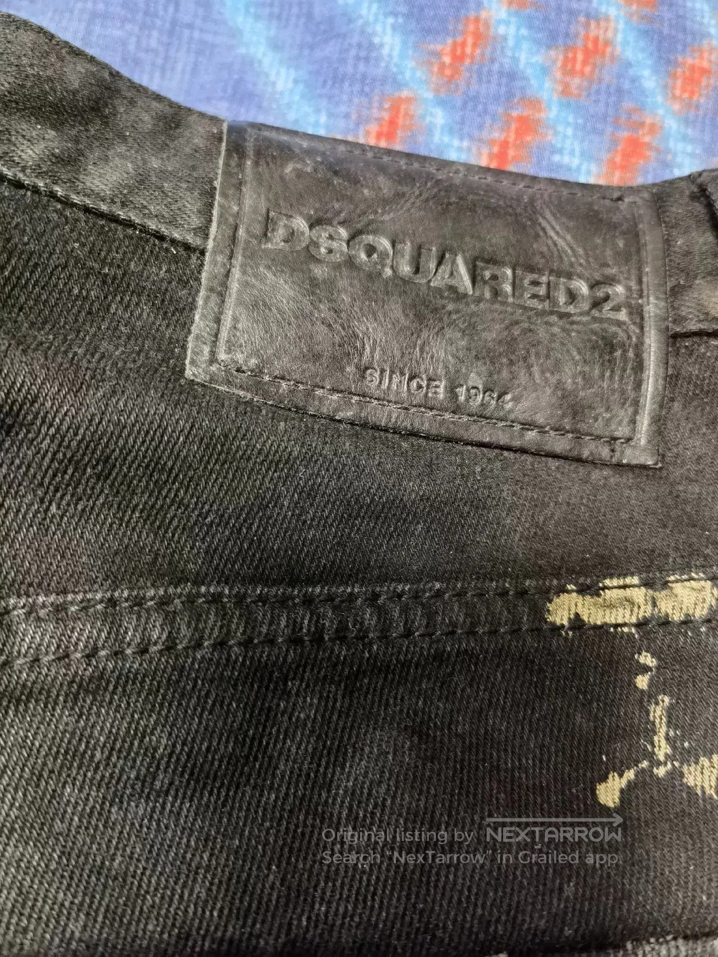Dsquared2 Dsquared2 D2 Splatter Patch Distressed Black Jeans. Size US 30 / EU 46 - 4 Thumbnail