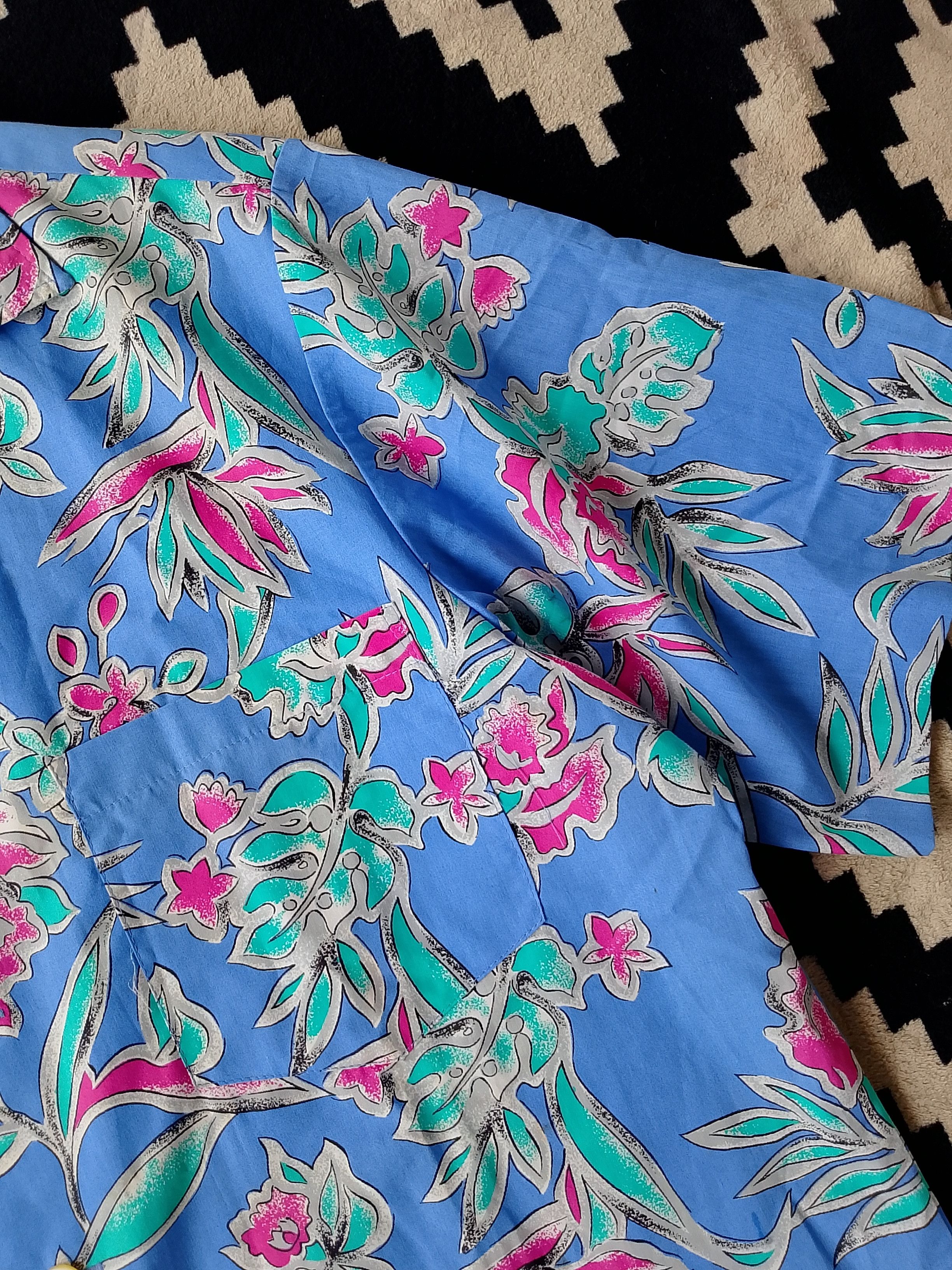 Vintage Archive Sunmari Dark Tropical Indie Button Up Size US XL / EU 56 / 4 - 6 Thumbnail