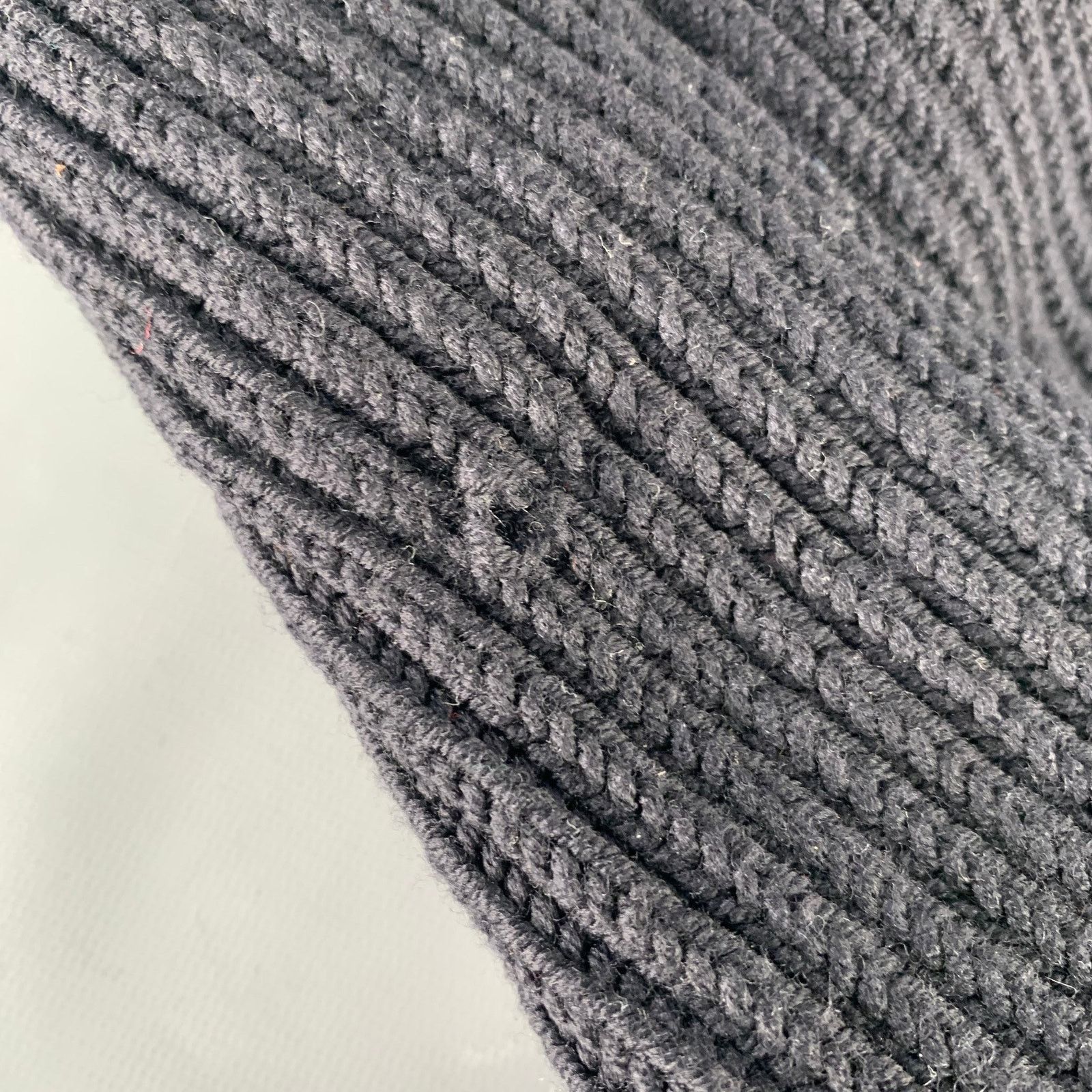 Max Mara MAX MARA Black Ribbed Knit Scarf Size ONE SIZE - 3 Thumbnail