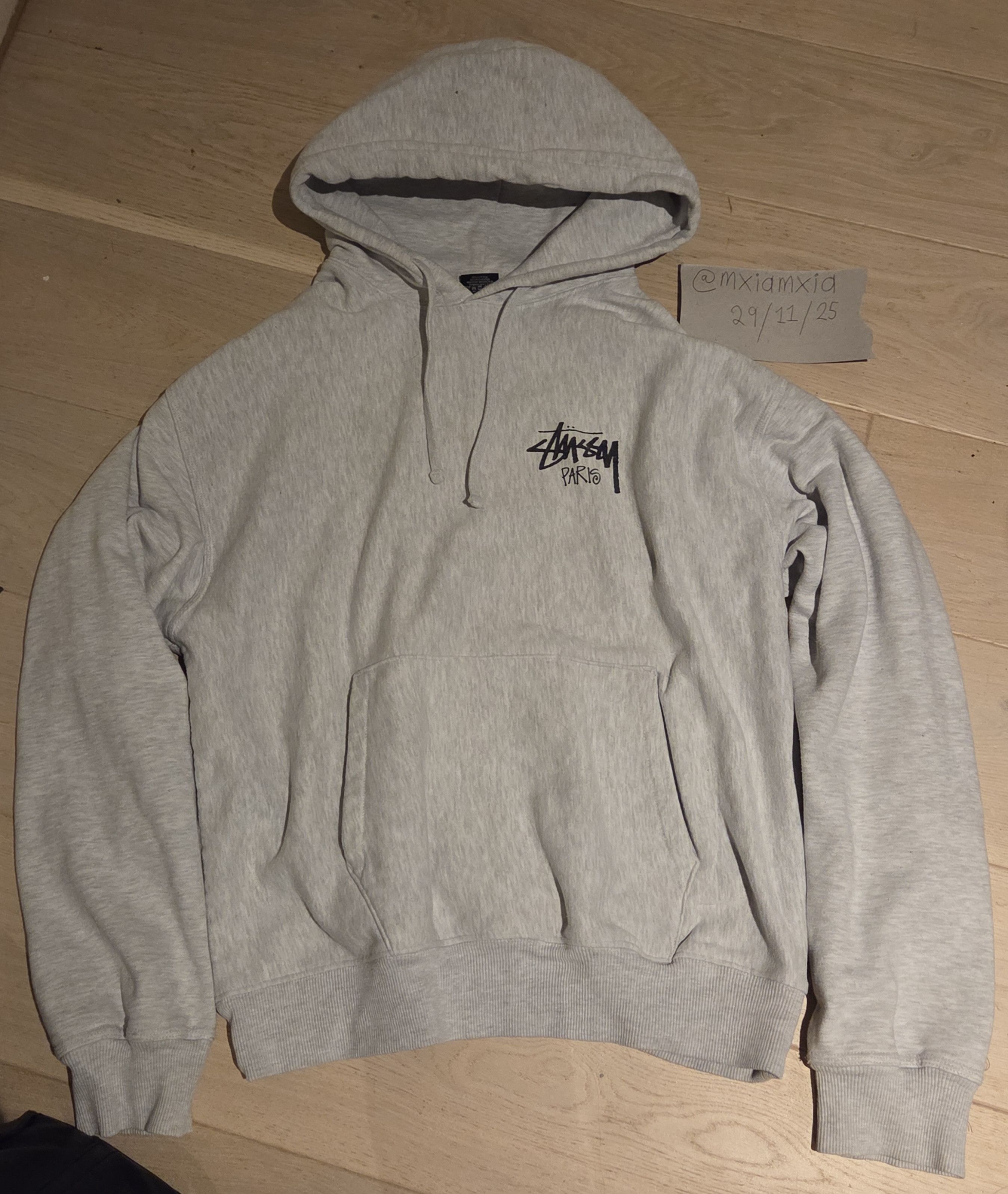 Stussy Stüssy Paris Hoodie Ash Heather Size US XL / EU 56 / 4 - 2 Thumbnail