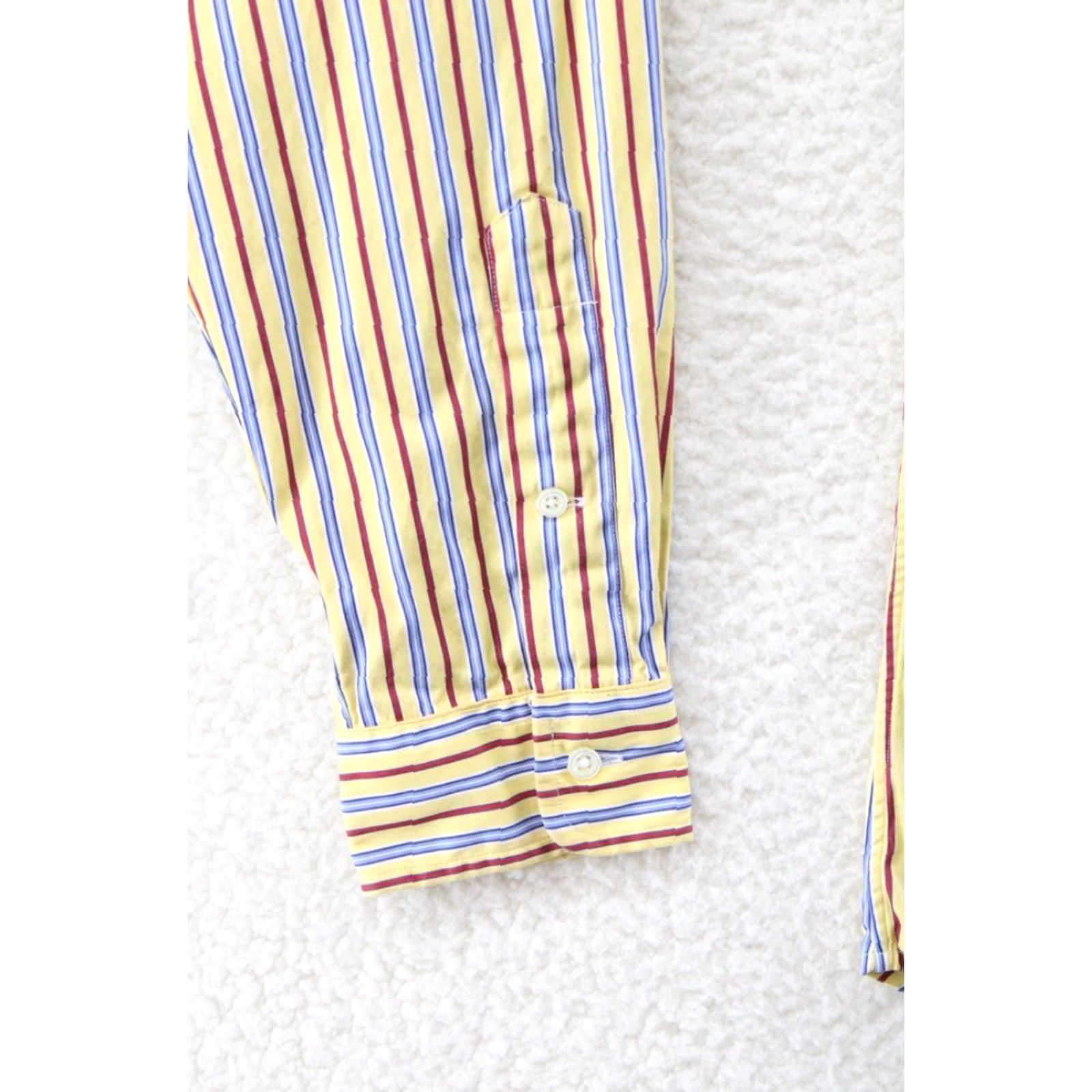 Ralph Lauren VINTAGE Ralph Lauren Classic Fit Long Sleeve Shirt Mens M Yellow Striped Button-Down Casual Dress Shirt Size US M / EU 48-50 / 2 - 3 Thumbnail