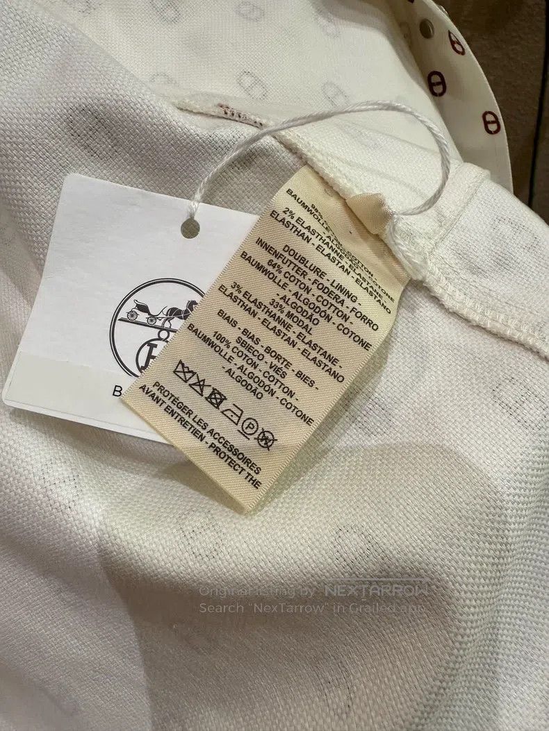 Hermes Hermes White Pig Nose Dress with Full Print of Pig Nose Lo Size XS / US 0-2 / IT 36-38 - 5 Thumbnail