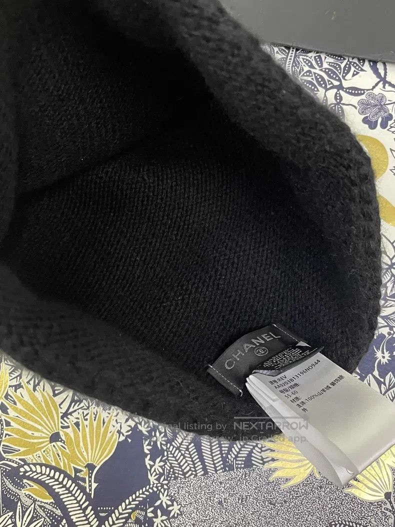 Chanel Chanel Black and white double C knitted cold cap Size ONE SIZE - 4 Thumbnail