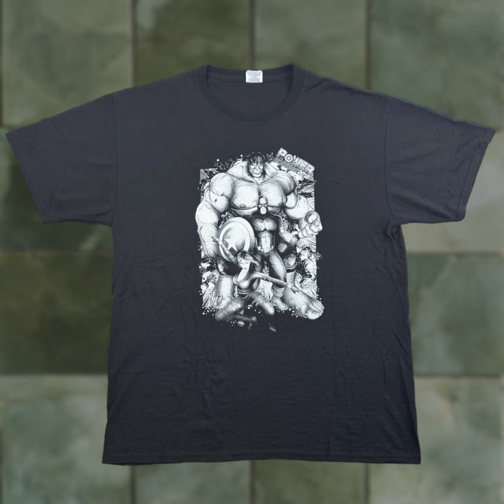 Vintage Power Comicon 2018 T Shirt Adult Large Black Avengers Hulk Captain America Men's Union? Size US L / EU 52-54 / 3 - 1 Thumbnail