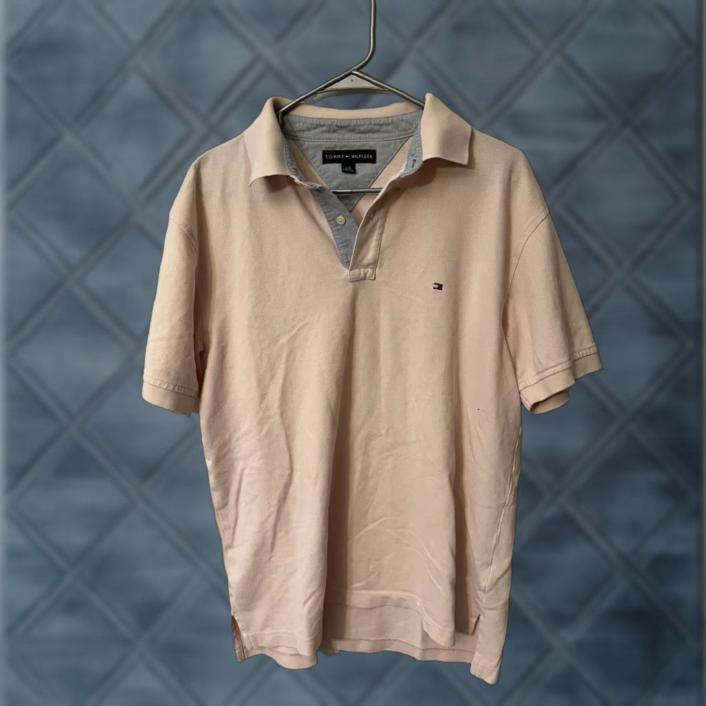 Tommy Hilfiger Tommy Hilfiger Polo Shirt Men Short Sleeve Size L Pink Reg Fit Slimming Size US L / EU 52-54 / 3 - 1 Thumbnail