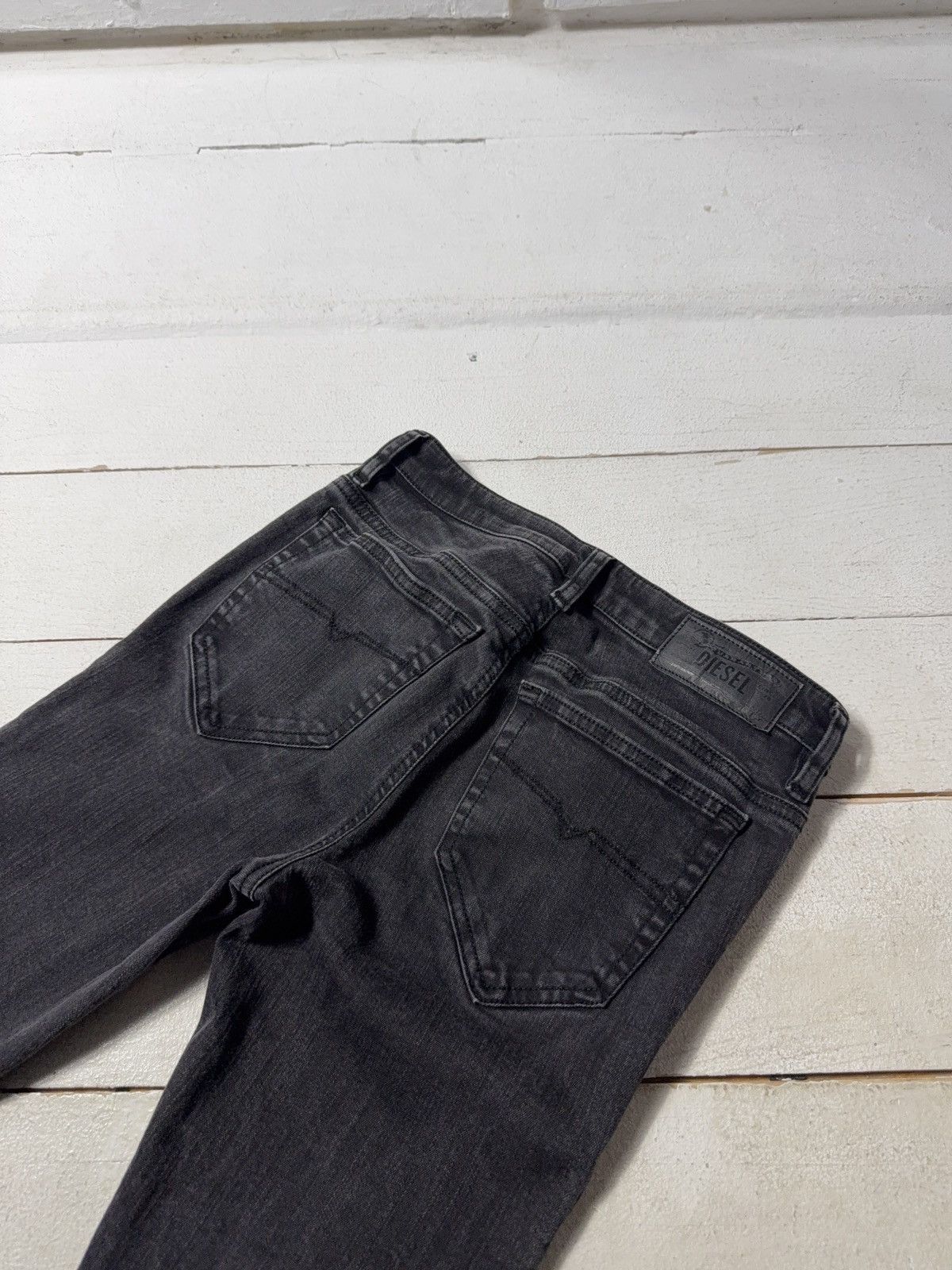 Diesel Luxury Diesel Skinzee Super Slim Skinny Black Stretch Jeans Size 27" / US 4 / IT 40 - 15 Thumbnail