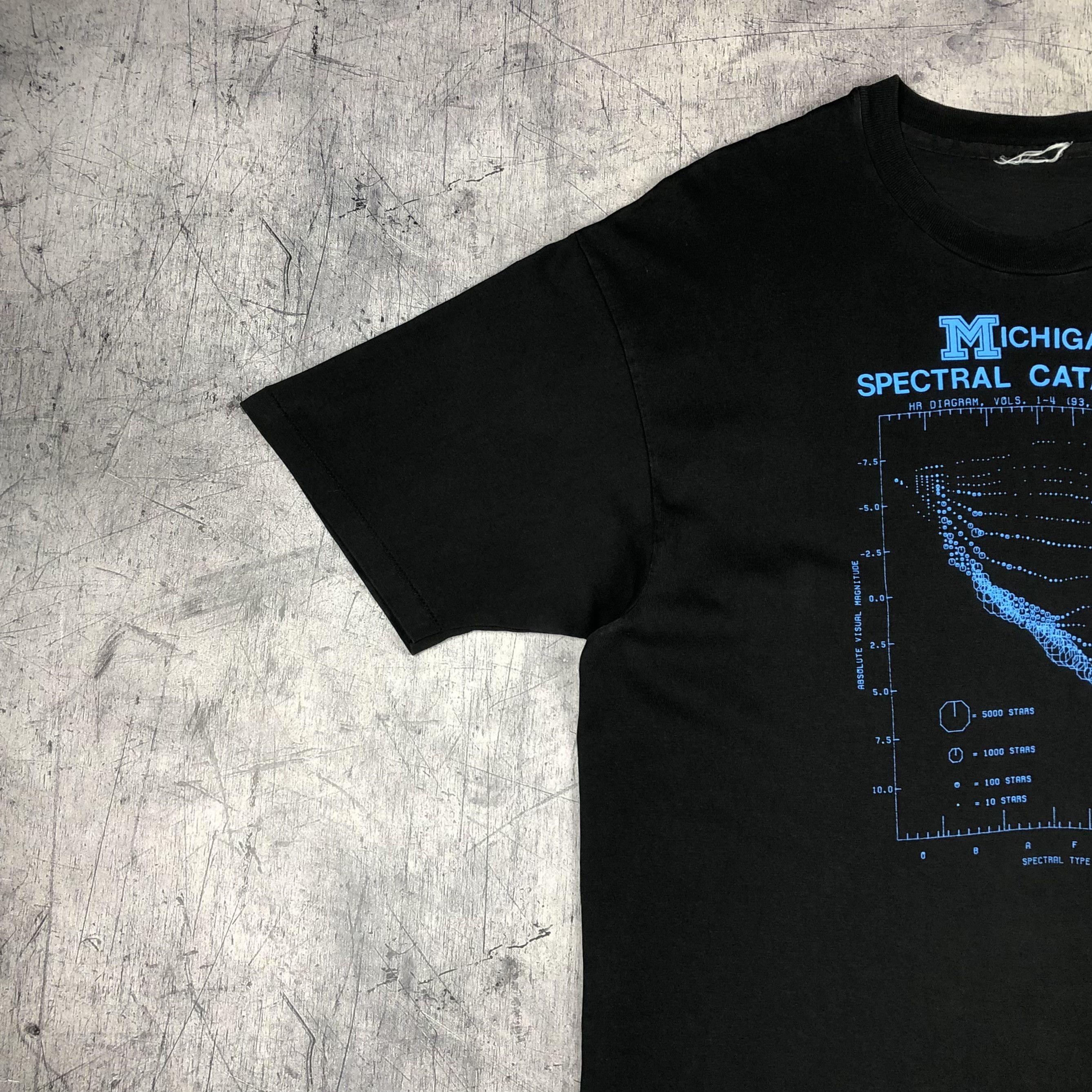 Arts & Science 90s Michigan Spectral Diagrams HD Stars Tee Size US XL / EU 56 / 4 - 9 Thumbnail