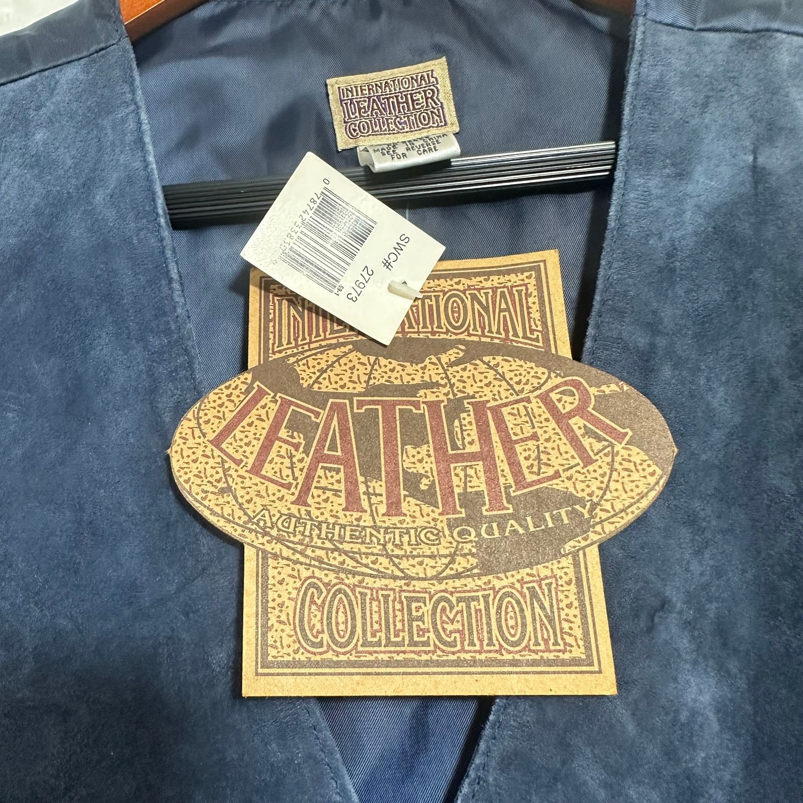 Vintage NEW Vintage XL International Leather Collection Blue Vest Size US XL / EU 56 / 4 - 9 Thumbnail