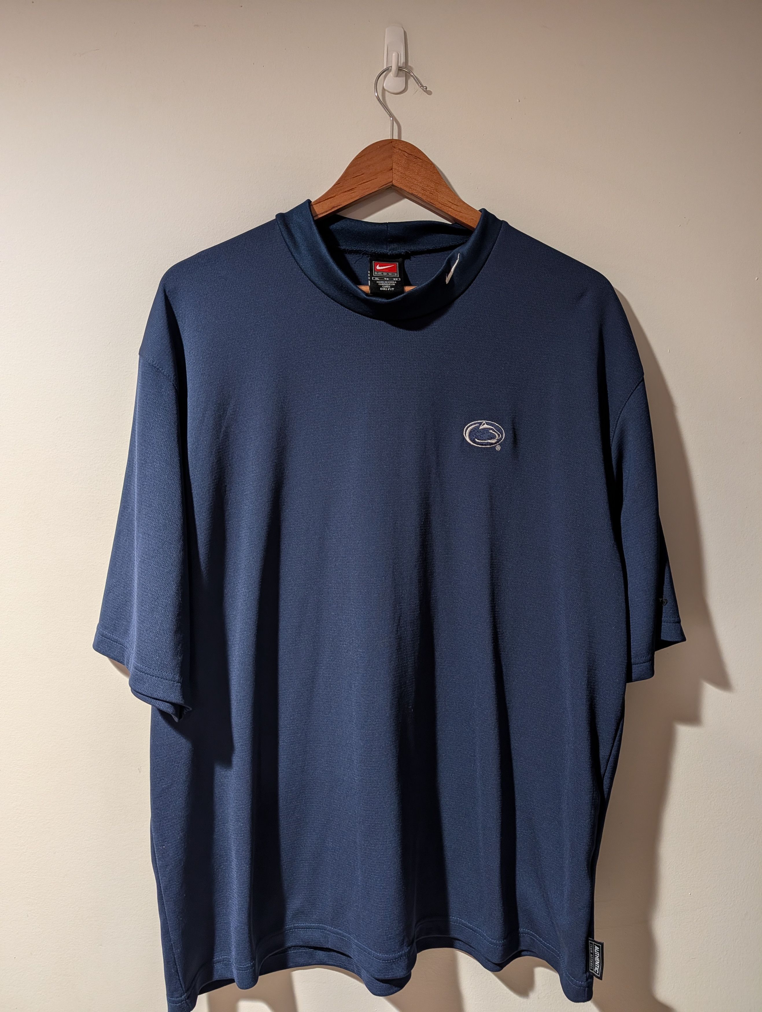 NCAA Vintage Y2K Penn State Nike Mock Turtle Neck T-Shirt Size US XL / EU 56 / 4 - 1 Thumbnail