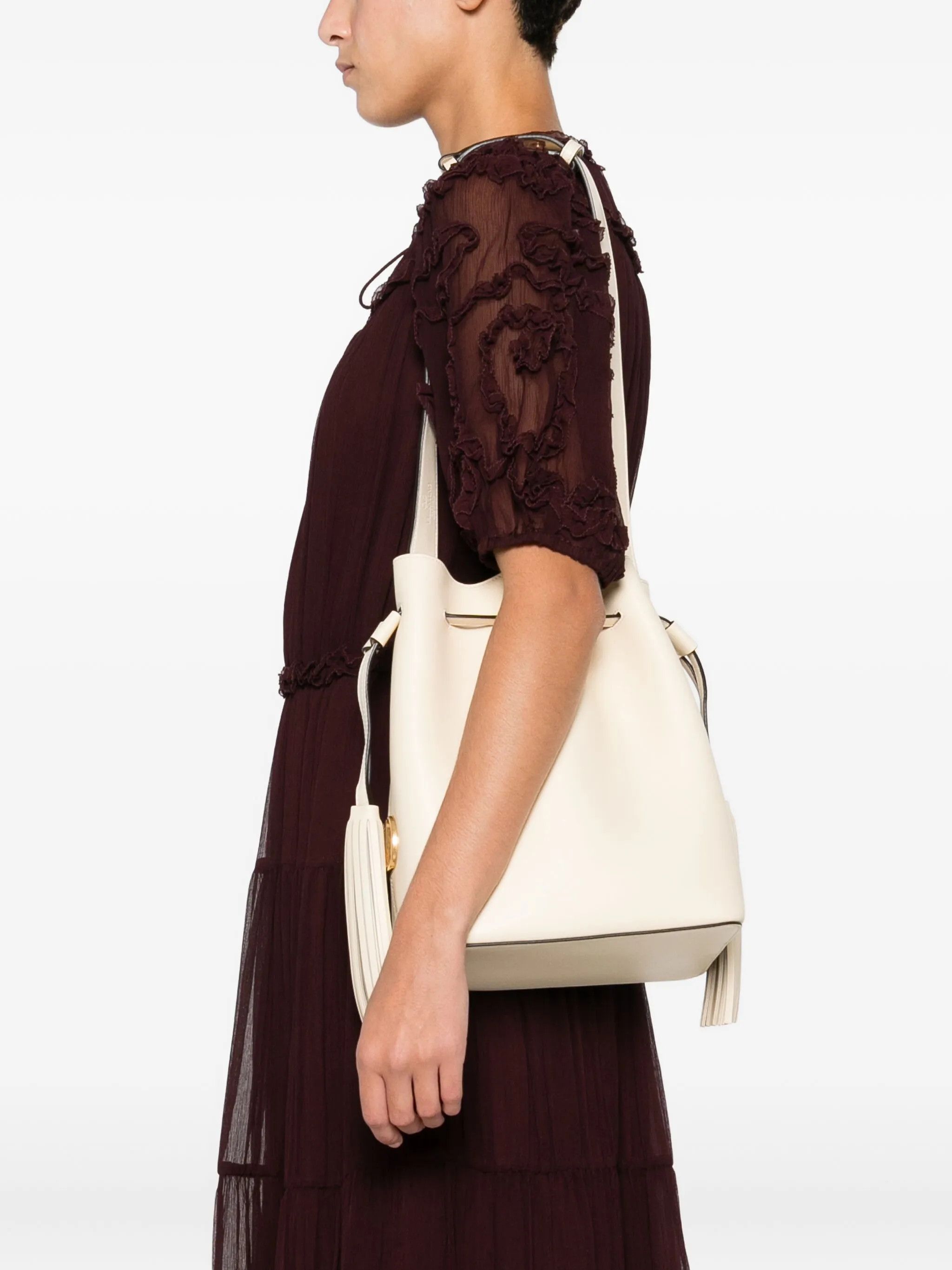 Valentino os11x0126 Size: OS / So Seau Medium Leather Bucket Bag Beige Size ONE SIZE - 2 Thumbnail