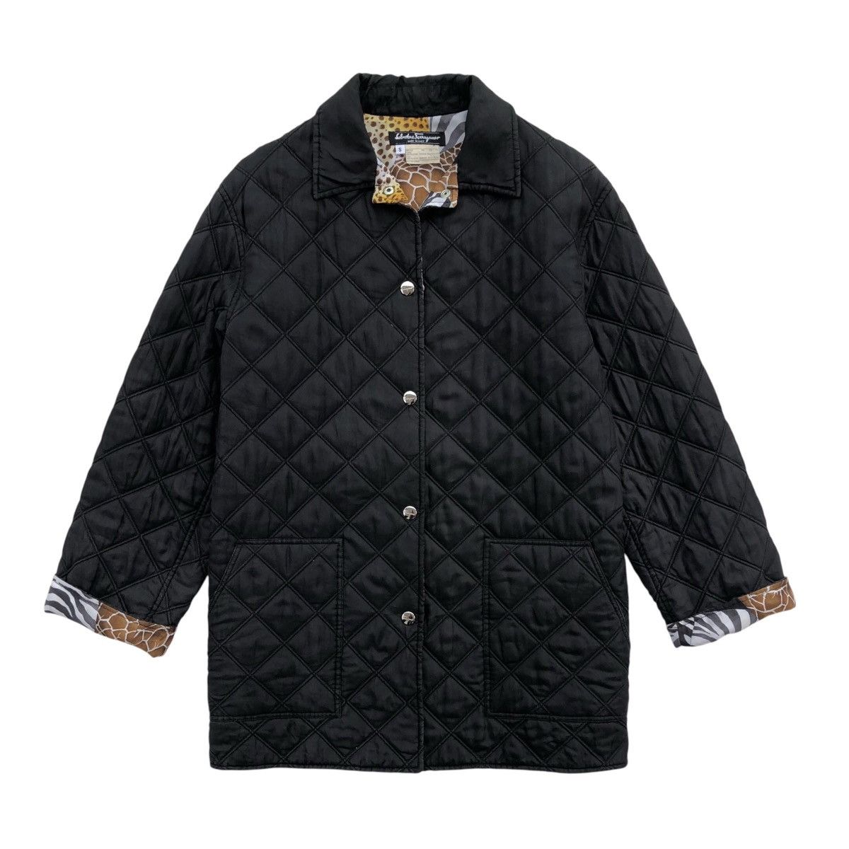 Salvatore Ferragamo Salvatore Ferragamo Multicolour Printed Quilted Jacket Size S / US 4 / IT 40 - 3 Thumbnail