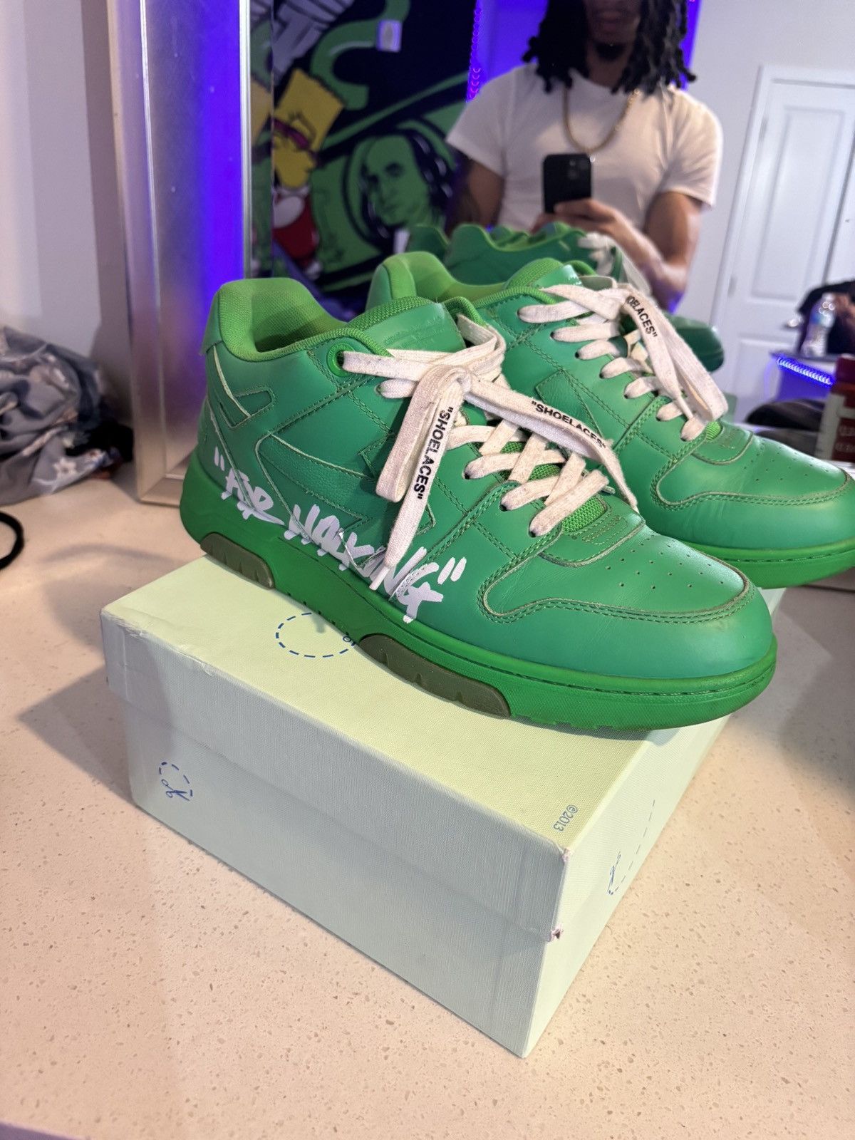 Off-White Off white Out of Office ‘For Walking- green Size US 10 / EU 43 - 5 Thumbnail