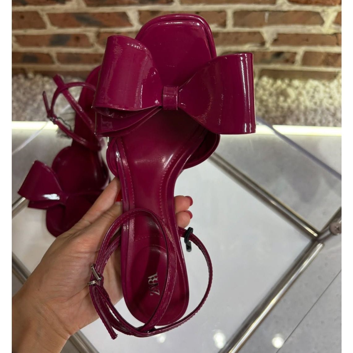 Zara LAST ONE! ZARA Red Bow Heels NWT Size US 8 / IT 38 - 15 Thumbnail
