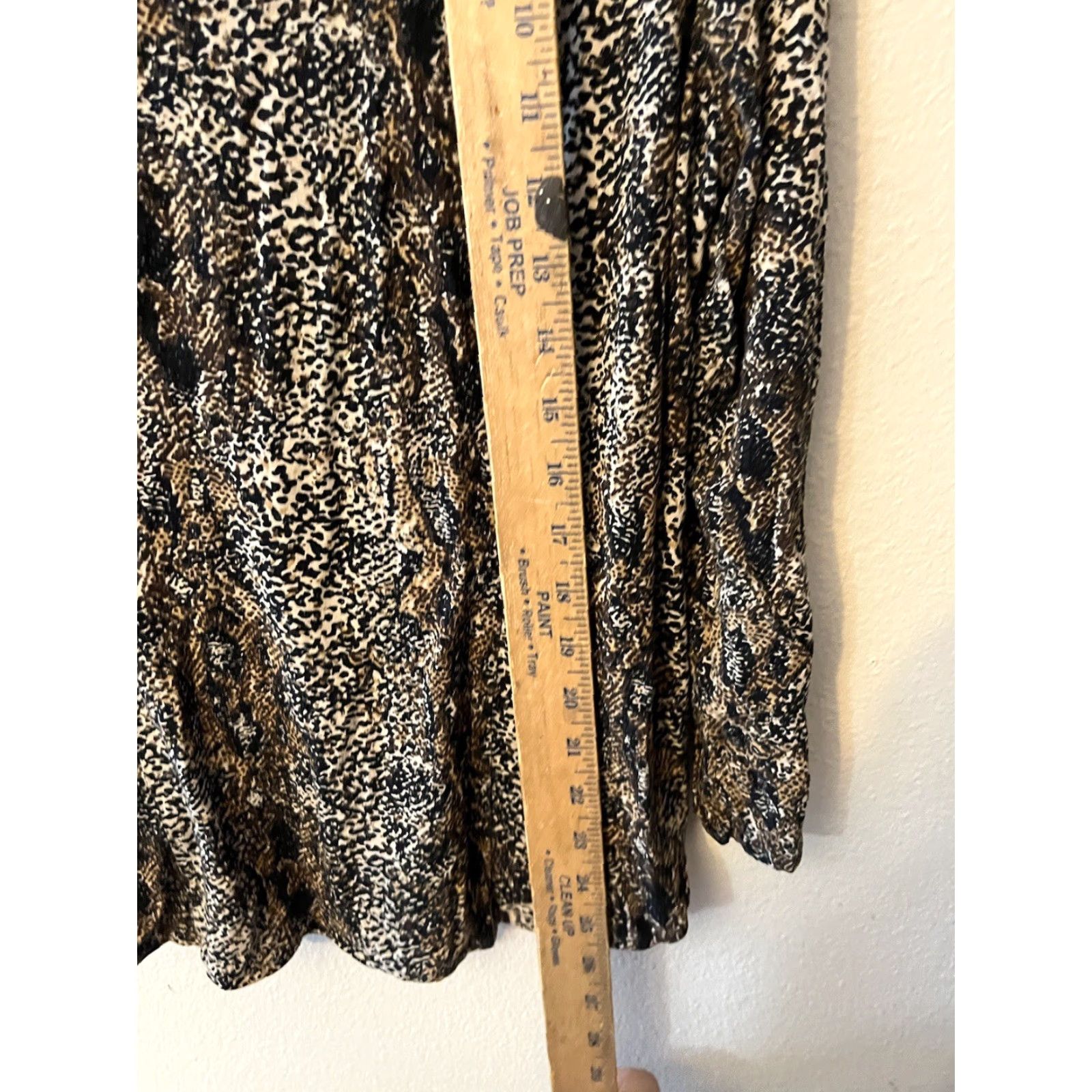Ann Taylor Ann Taylor Womens Button-Up Shirt Long Sleeve Collared Animal Print Sz L Brown Women's Regular Fit Vintage: No Size L / US 10 / IT 46 - 4 Thumbnail