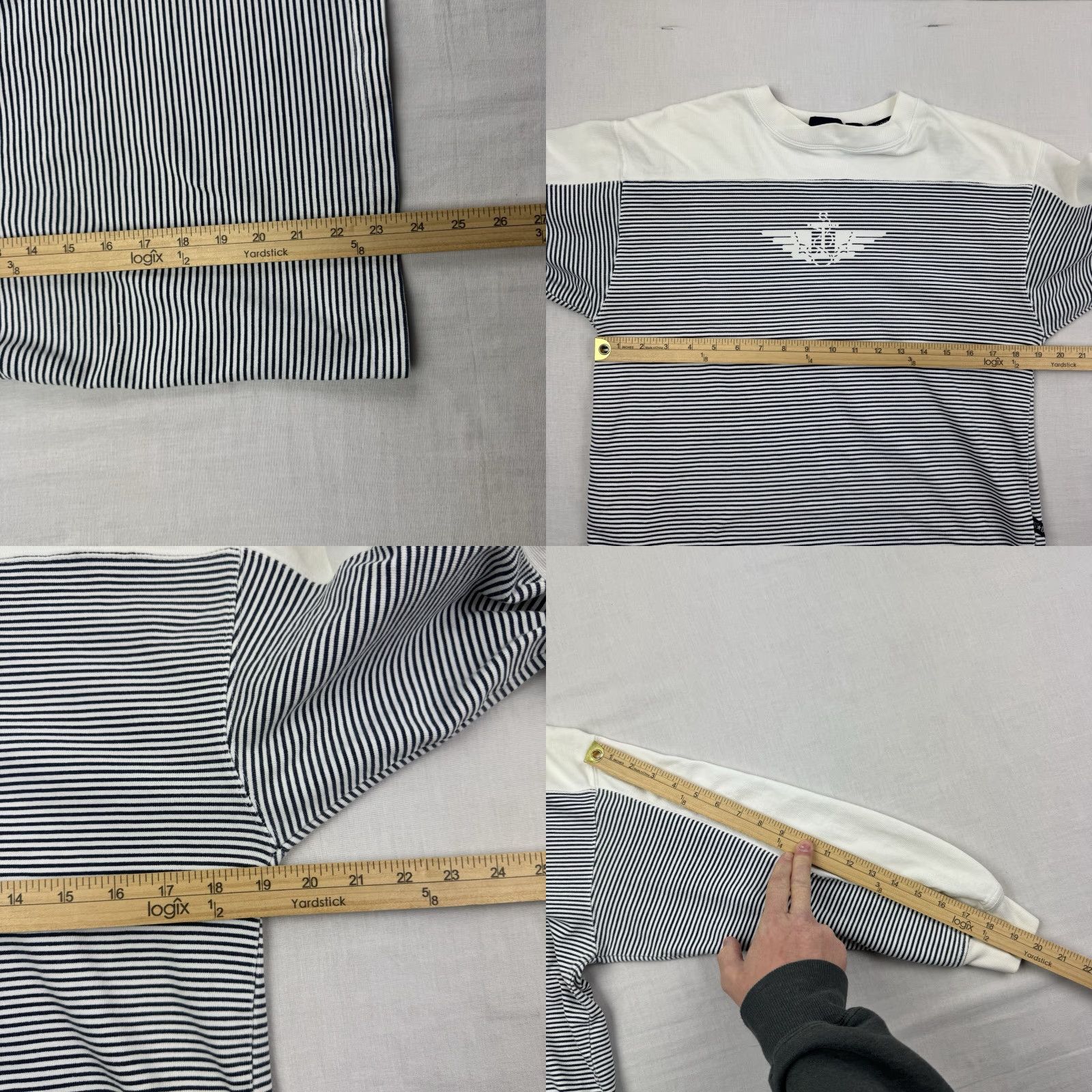 Dockers VINTAGE Dockers Long Sleeve Shirt Womens Medium Striped Nautical Boating 80s 90s Size M / US 6-8 / IT 42-44 - 8 Thumbnail