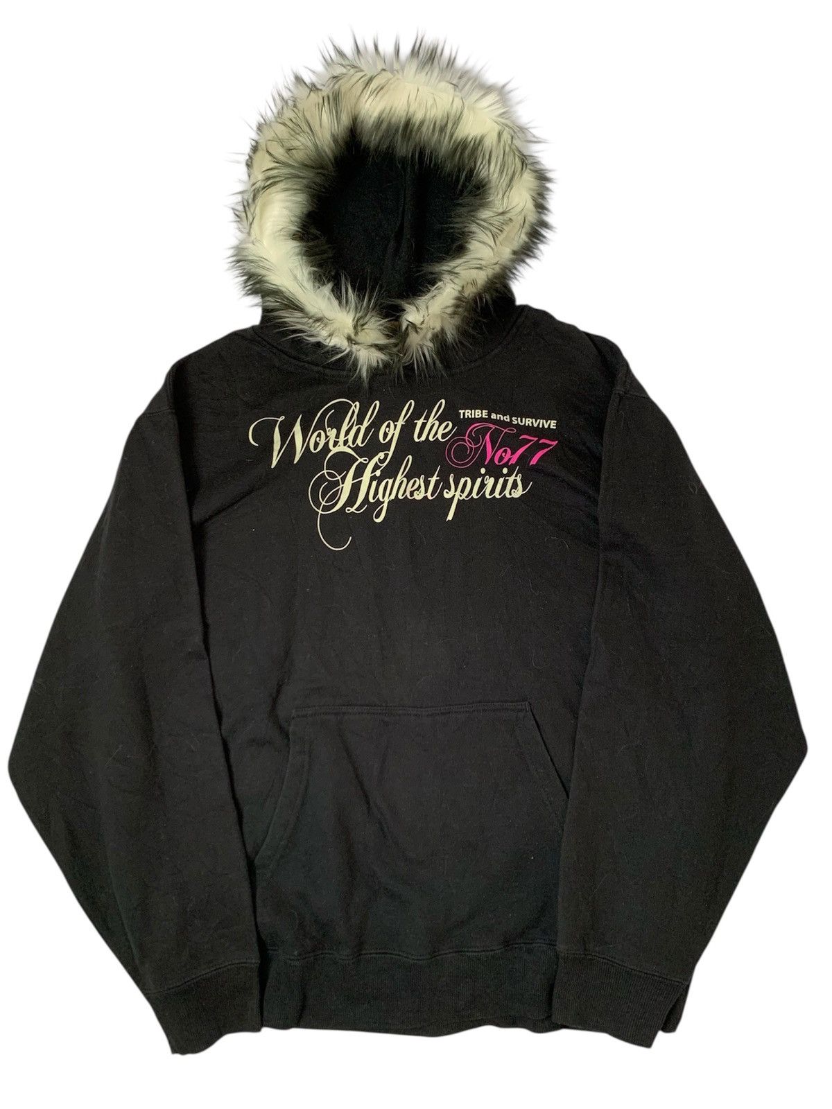 Le Grande Bleu (L.G.B.) Fur hoodie japanese style commontage poem Size US L / EU 52-54 / 3 - 1 Thumbnail