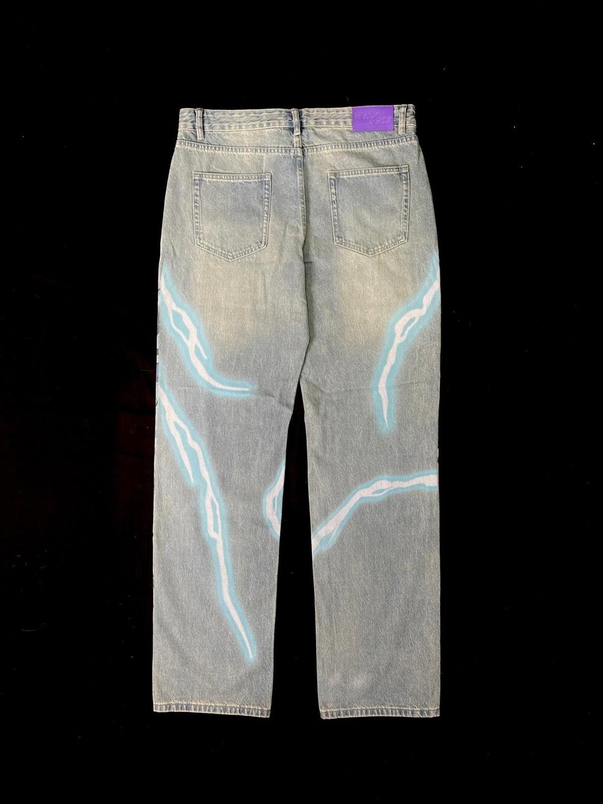 Japanese Brand Whoosis x Yu-Gi-Oh! Blue-Eyes White Dragon Graphic Jeans M Size US 32 / EU 48 - 6 Thumbnail