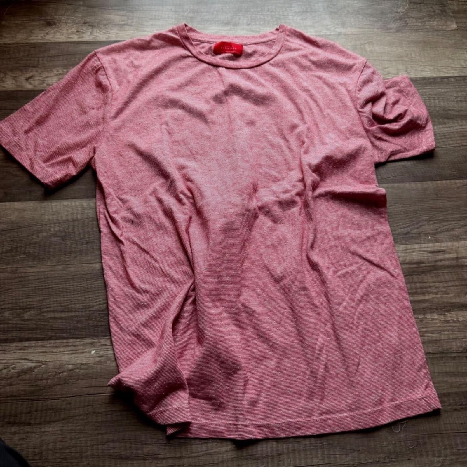 Zara Zara Man Basic Red White Micro Stripe T-Shirt Mens Large Size US L / EU 52-54 / 3 - 1 Thumbnail