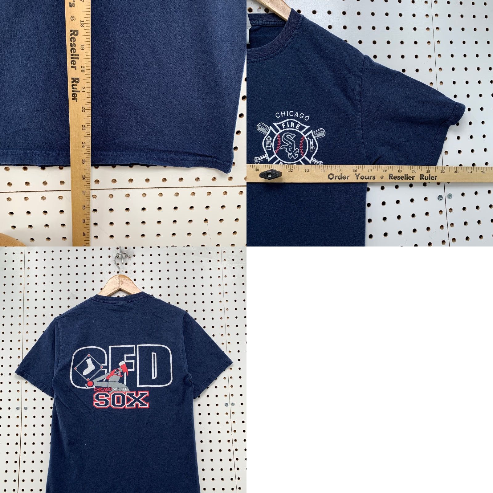 MLB CFD Chicago Fire Department White Sox Shirt Mens Small Blue MLB Baseball Shirt Size US S / EU 44-46 / 1 - 8 Thumbnail