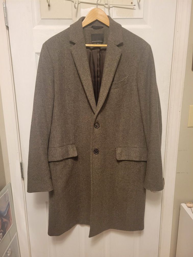 Banana Republic Wool Overcoat – Classic Brown – Size L