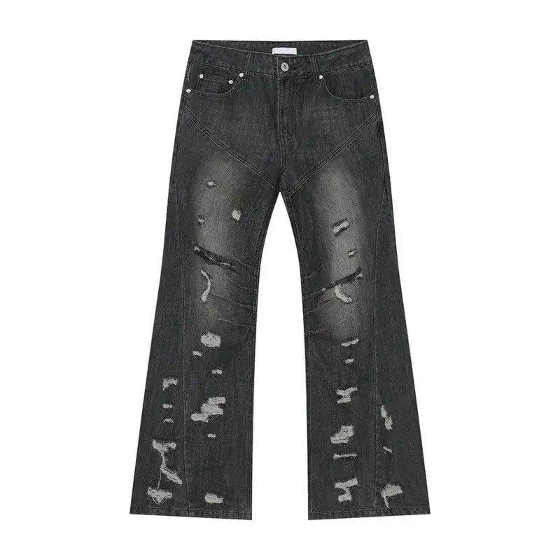 Japanese Brand Casual Wide Leg Black Jeans Size US 32 / EU 48 - 4 Thumbnail