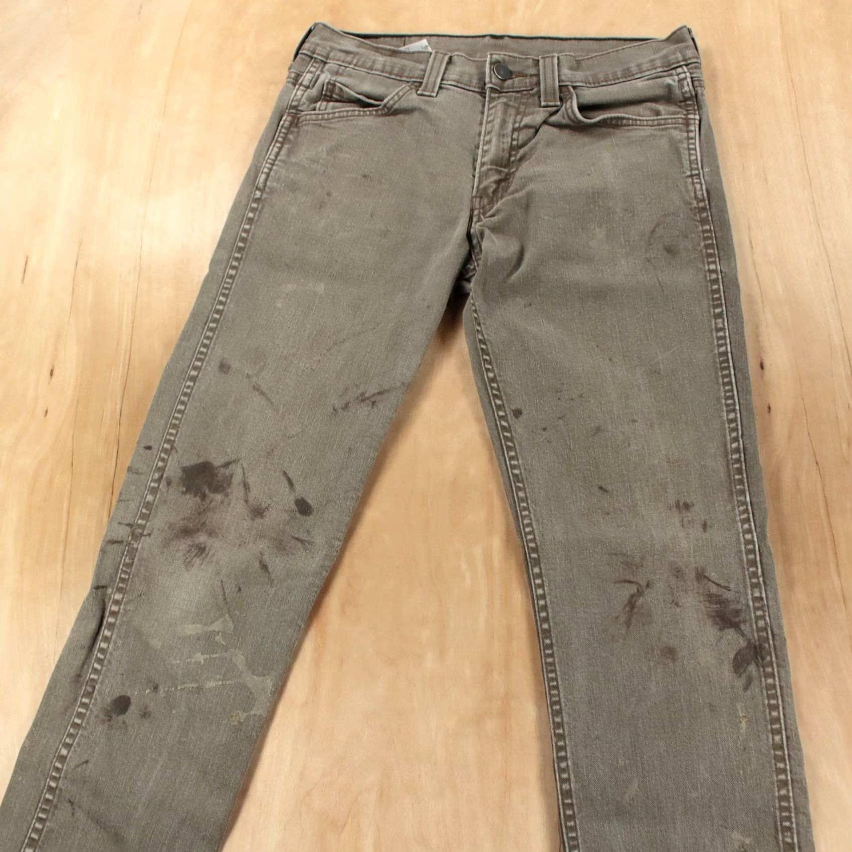 Levi's LEVI'S 511 slim fit gray stretch denim jeans 30x30 paint spots indie sleaze tag Size US 30 / EU 46 - 4 Thumbnail