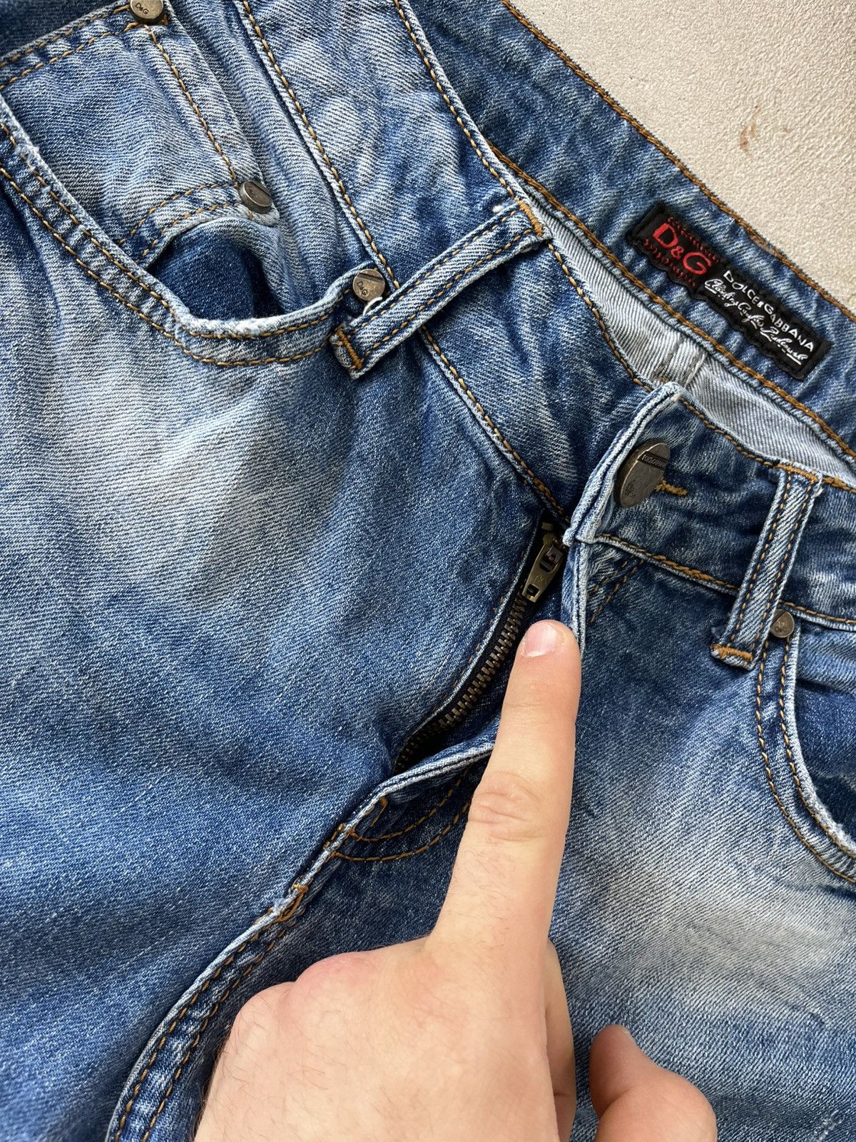 Designer Vintage Dolce Gabbana Style Jeans Denim Pants Y2K Avantgarde Size US 29 - 11 Thumbnail