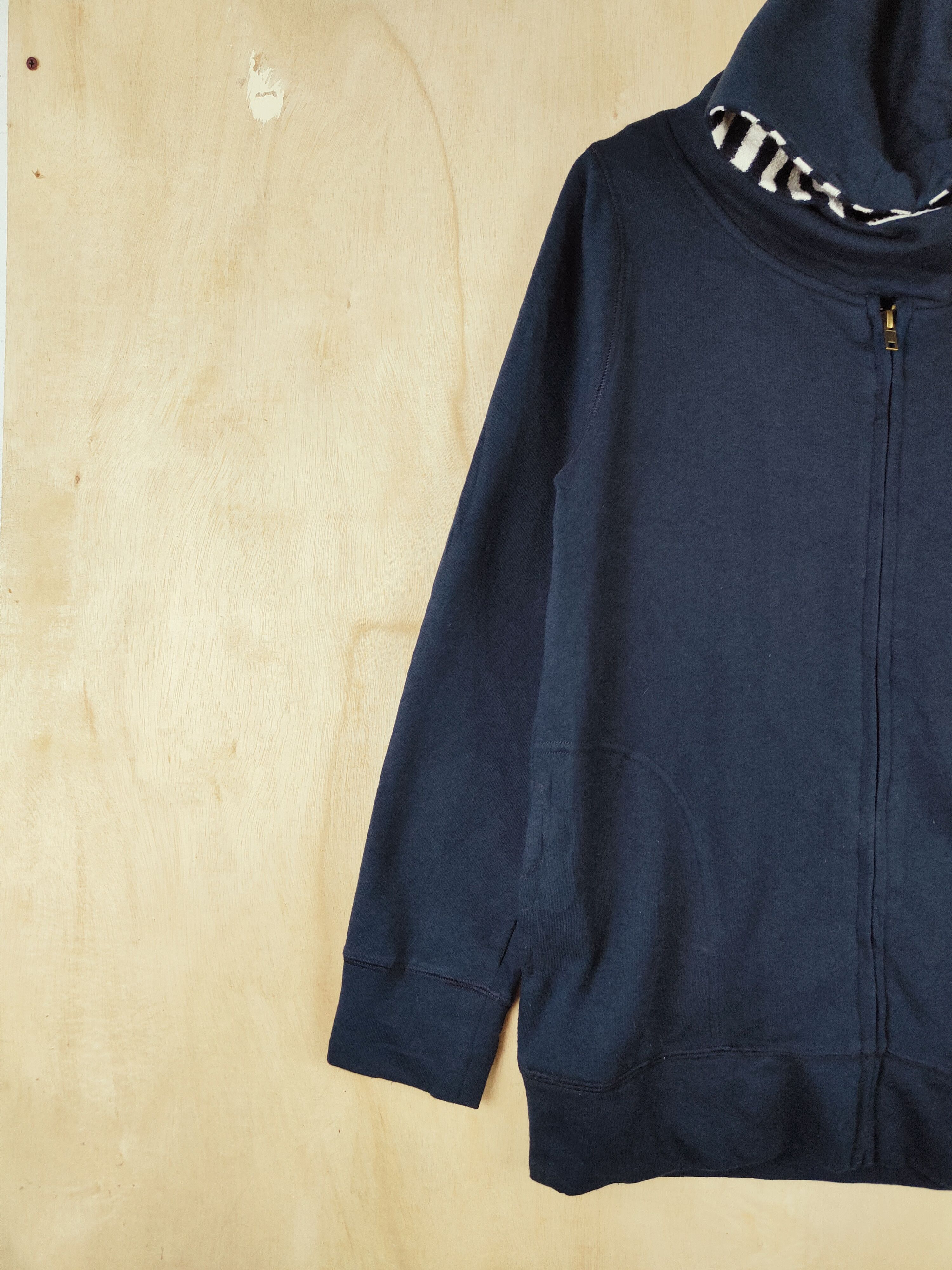 Japanese Brand × Vintage ART Japanese Brand Dark Blue Hoodie Sweaters Size M / US 6-8 / IT 42-44 - 4 Thumbnail