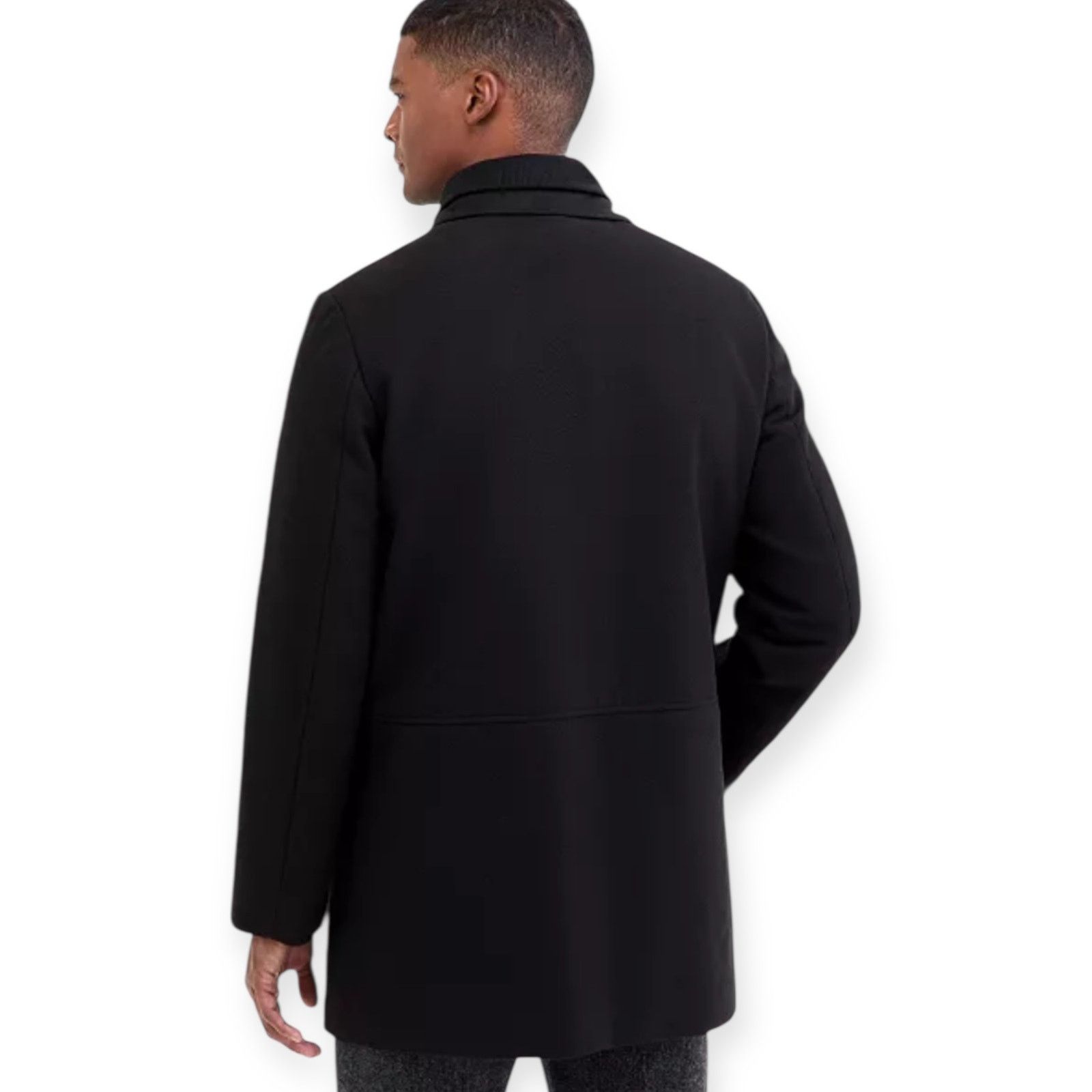 Calvin Klein Calvin Klein Coleman Overcoat Mens 48R Black Wool Coat EUC Size US XL / EU 56 / 4 - 6 Thumbnail