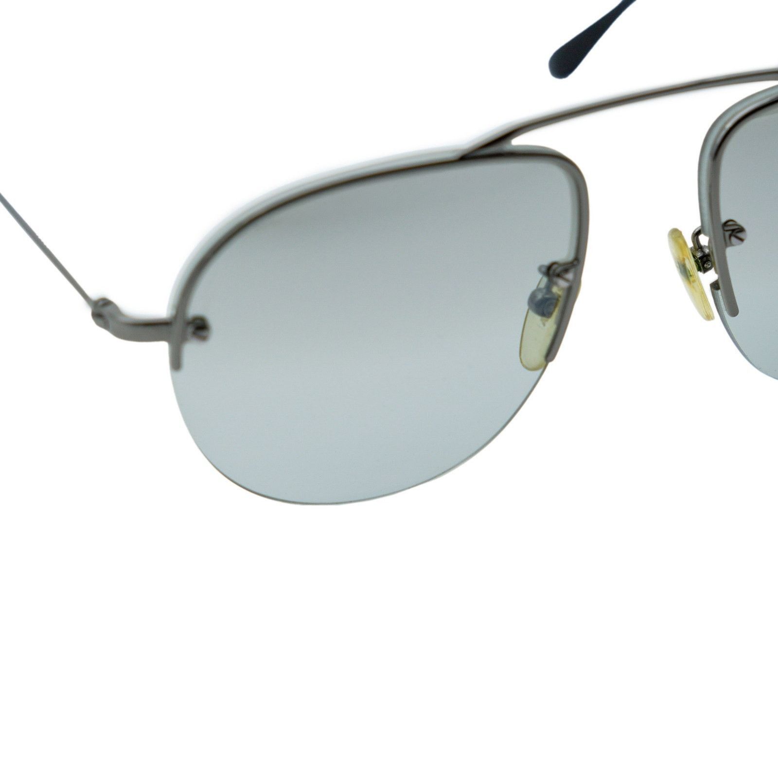 Prada Prada Gunmetal Half Rimless Logo Gradient Pilot Sunglasses Size ONE SIZE - 5 Thumbnail
