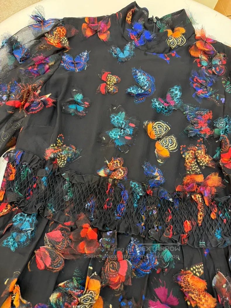 Valentino Valentino Reworked butterfly embroidered dress Size M / US 6-8 / IT 42-44 - 2 Thumbnail
