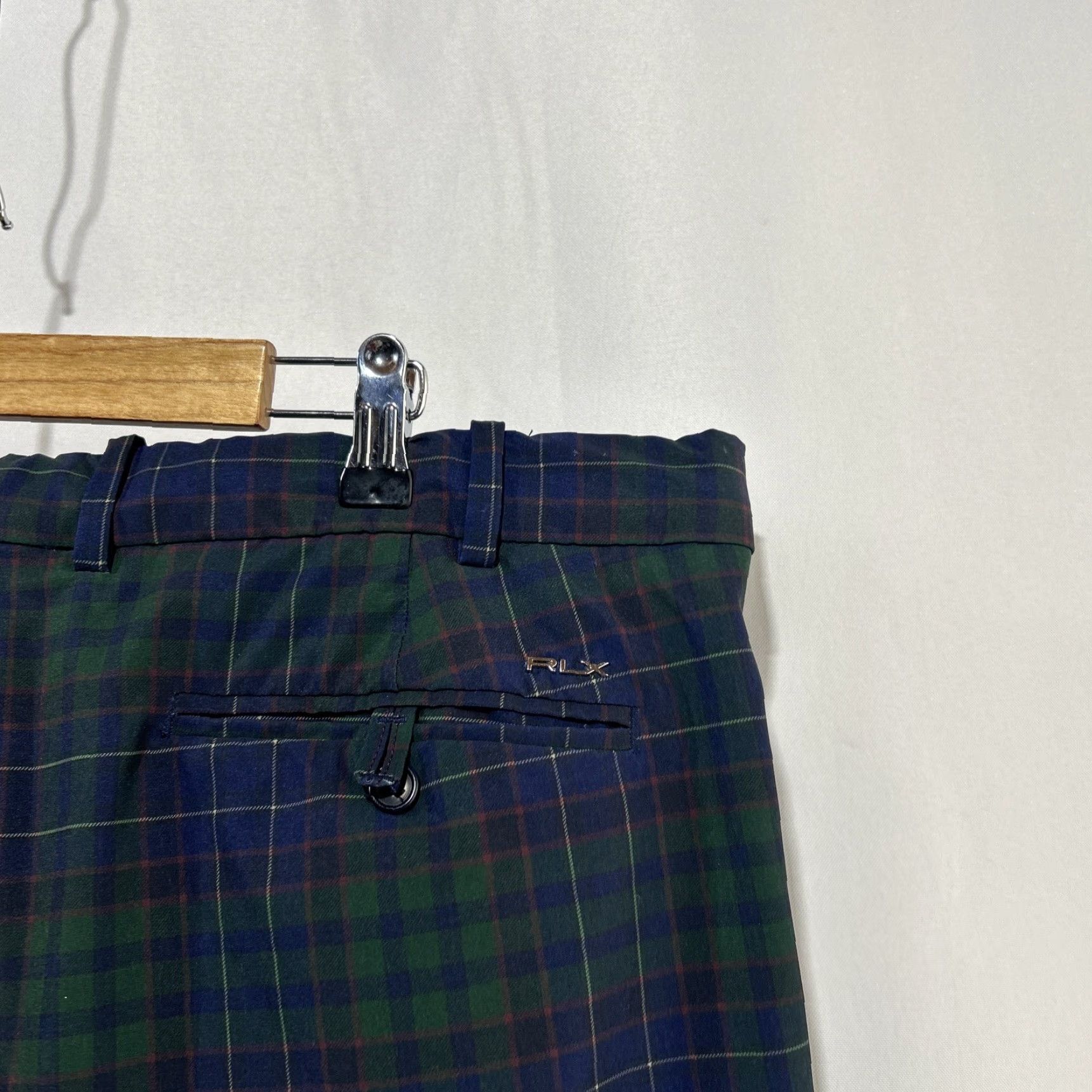 Ralph Lauren Ralph Lauren RLX Shorts Mens 40 Blue Green Tailored Fit Plaid Stretch Golf Chino Size US 40 / EU 56 - 4 Thumbnail