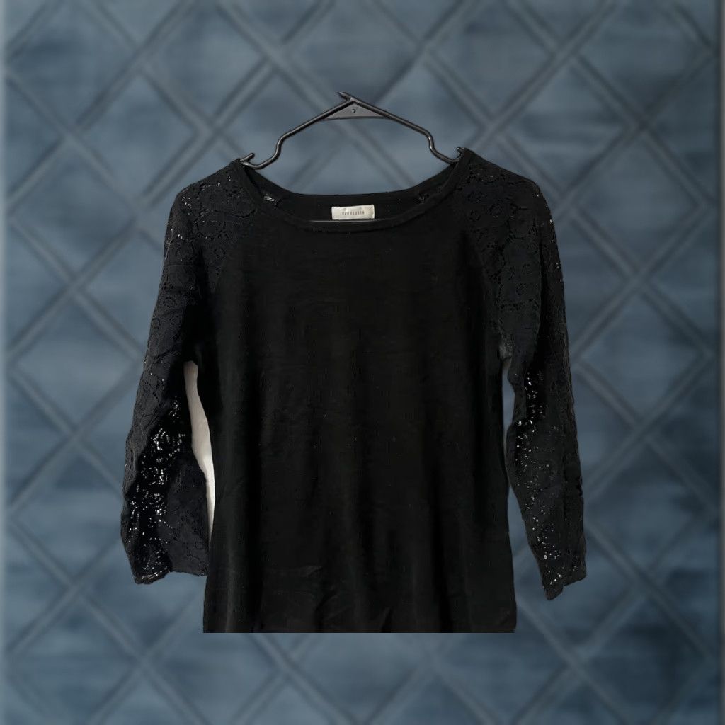 Van Heusen Van Heusen Women’s Black Small Top Blouse Shirt 3/4 Sleeve Size S / US 4 / IT 40 - 1 Thumbnail