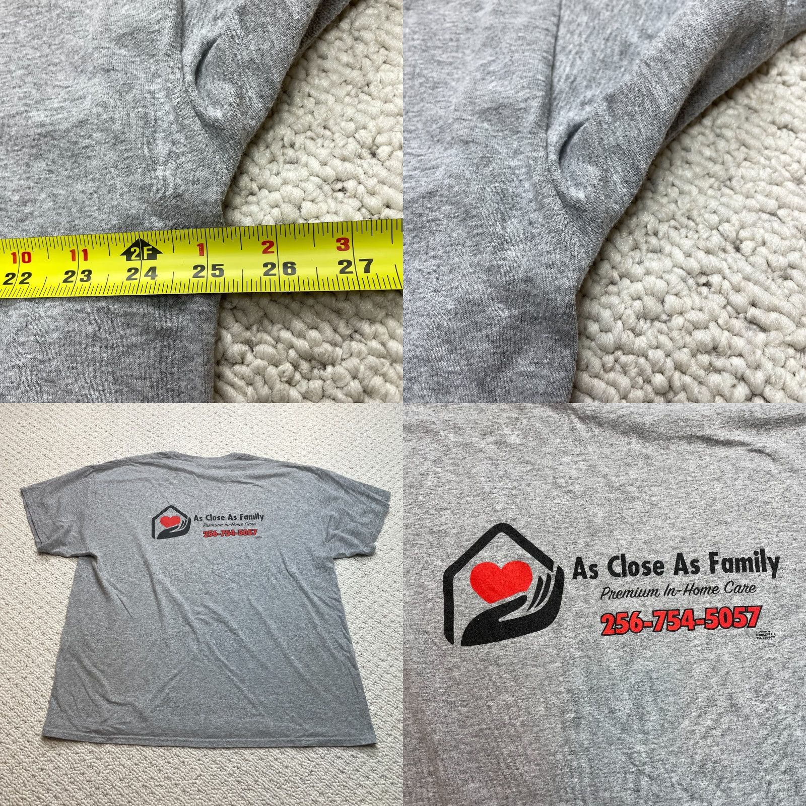 Port & Company Port & Company Core Blend Shirt Adult 2XL Gray Cotton Logo Graphic Tee Short Sleeve Crew Neck Jersey T-Shirt Men Home Care Size US XXL / EU 58 / 5 - 8 Thumbnail