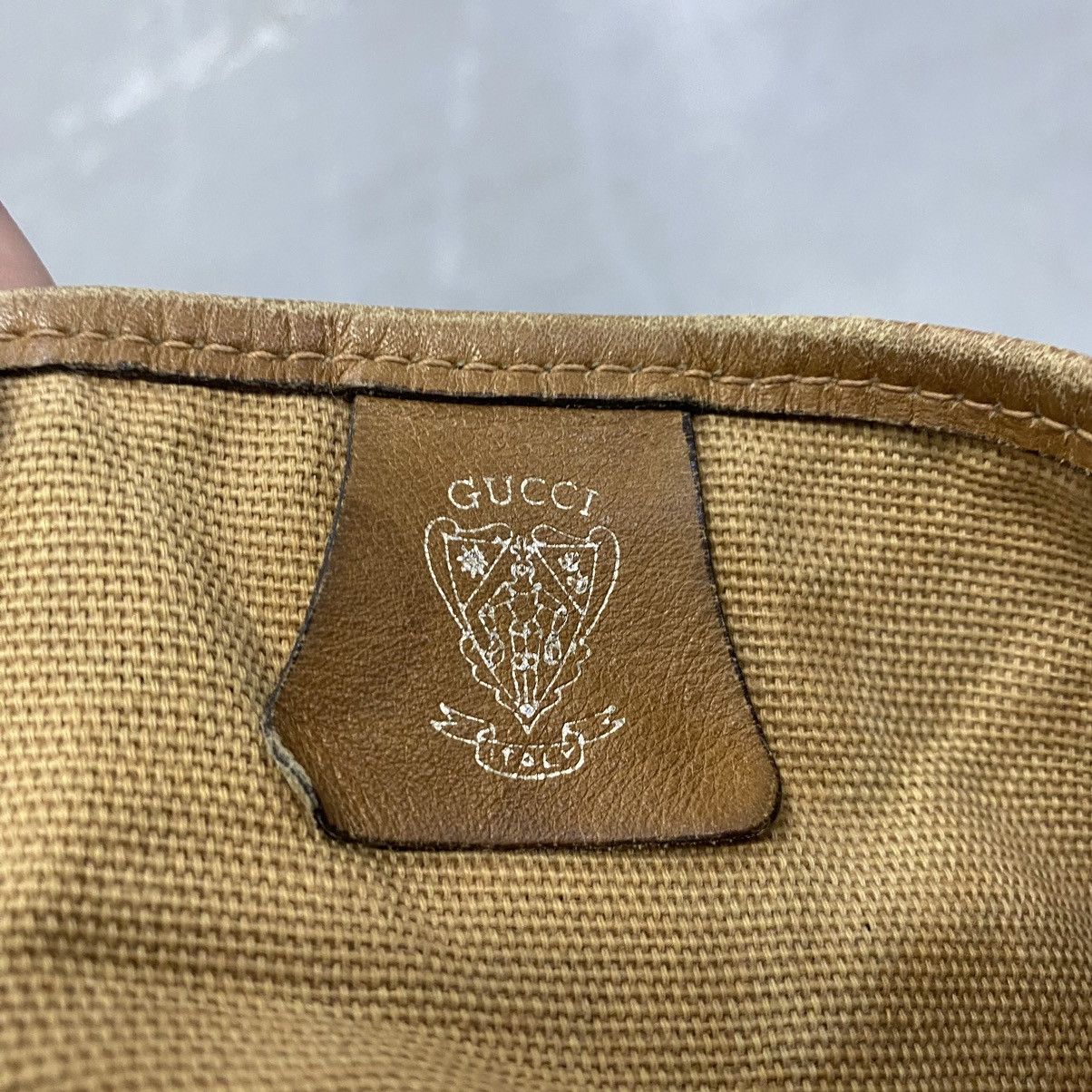 Gucci × Vintage Vtg 70s 80s Gucci Brown Canvas Horsebit Tote Bag Monogram Size ONE SIZE - 10 Thumbnail