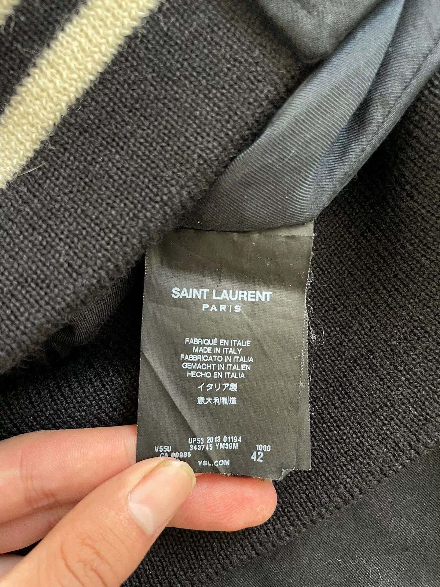 Saint Laurent Paris Saint Laurent Black Baseball Jacket SLP13. Size US M / EU 48-50 / 2 - 6 Thumbnail