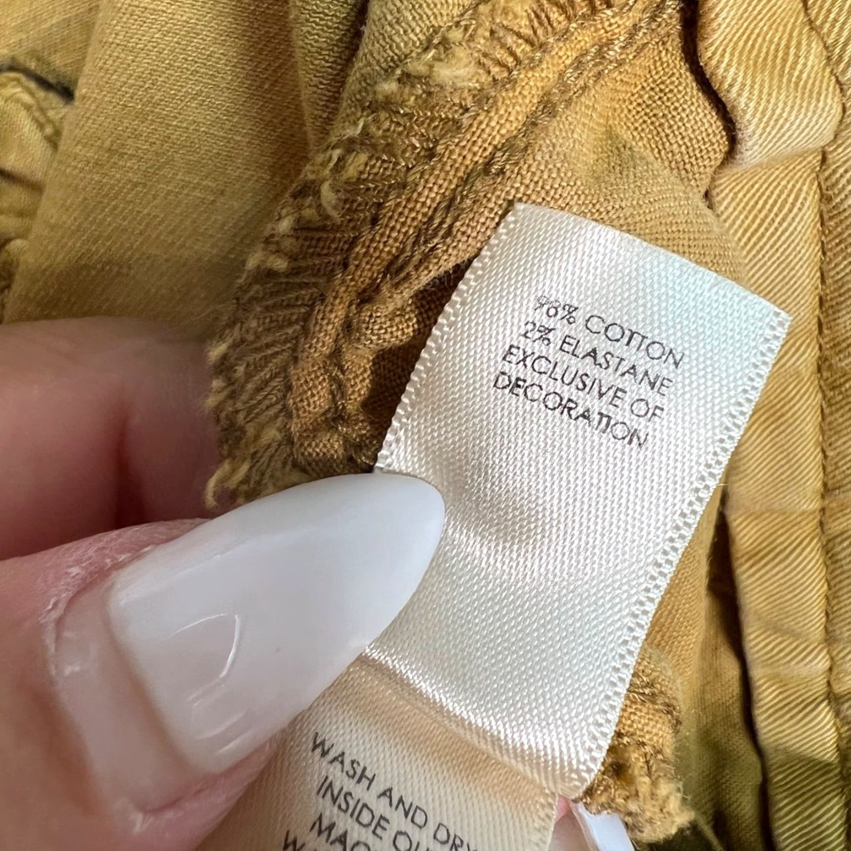 Vintage VINTAGE Unsubscribed Women's Mustard High-Waisted Skinny Pants Size 0 Cotton Blend Casual Fall Spring Summer Winter Size 25" / US 0 / IT 36 - 5 Thumbnail