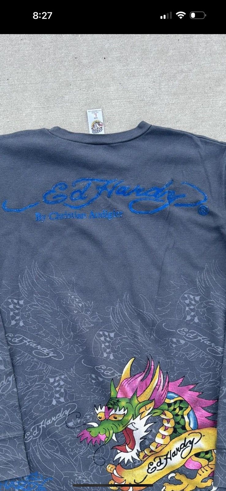 Christian Audigier Vintage Ed Hardy Christian Audigier Tattoo Y2k Thermal Large Size US L / EU 52-54 / 3 - 4 Thumbnail