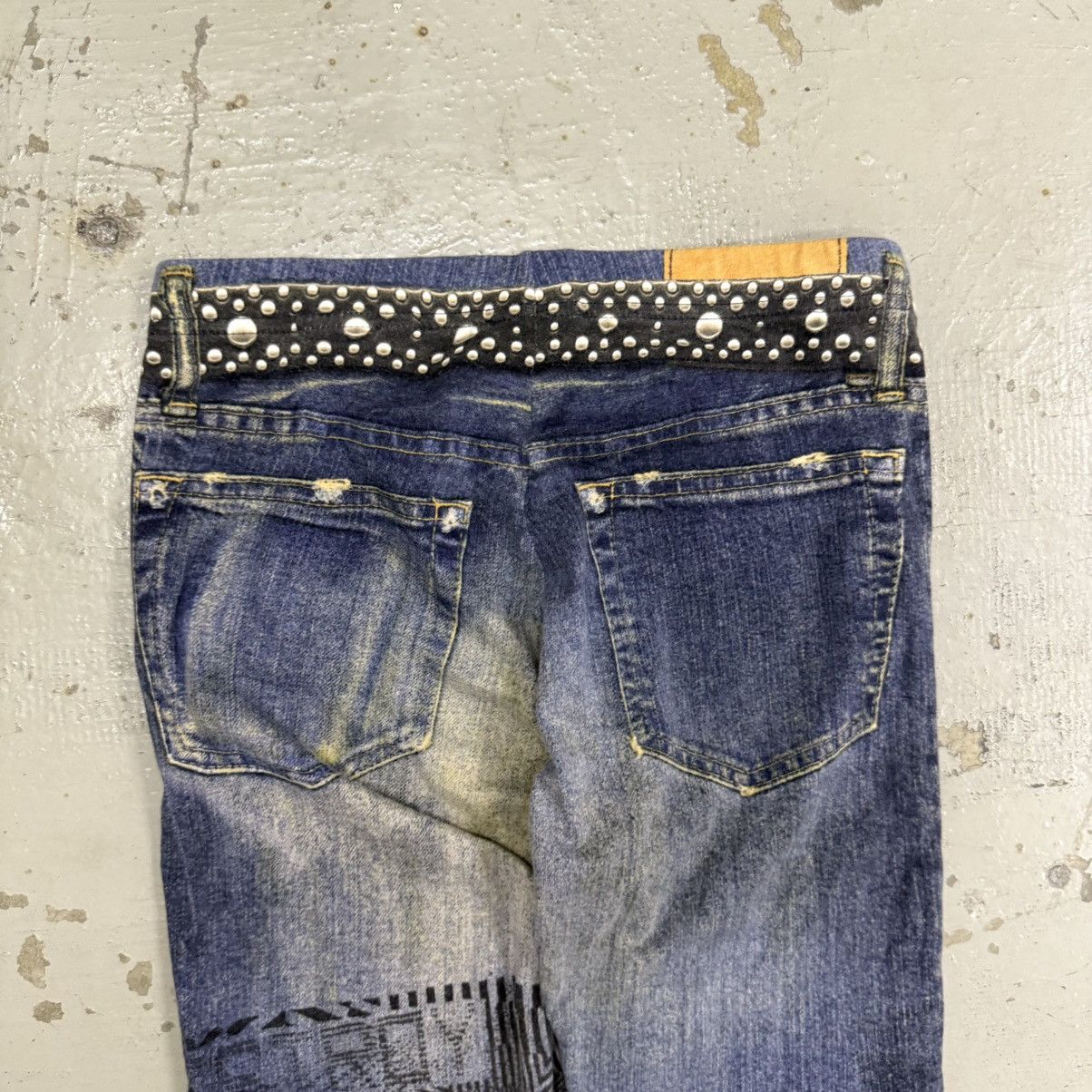 If Six Was Nine Hysteric Glamour Destroy All Monster Transfer Denim Legging Size 24" / US 00 / IT 34 - 9 Thumbnail