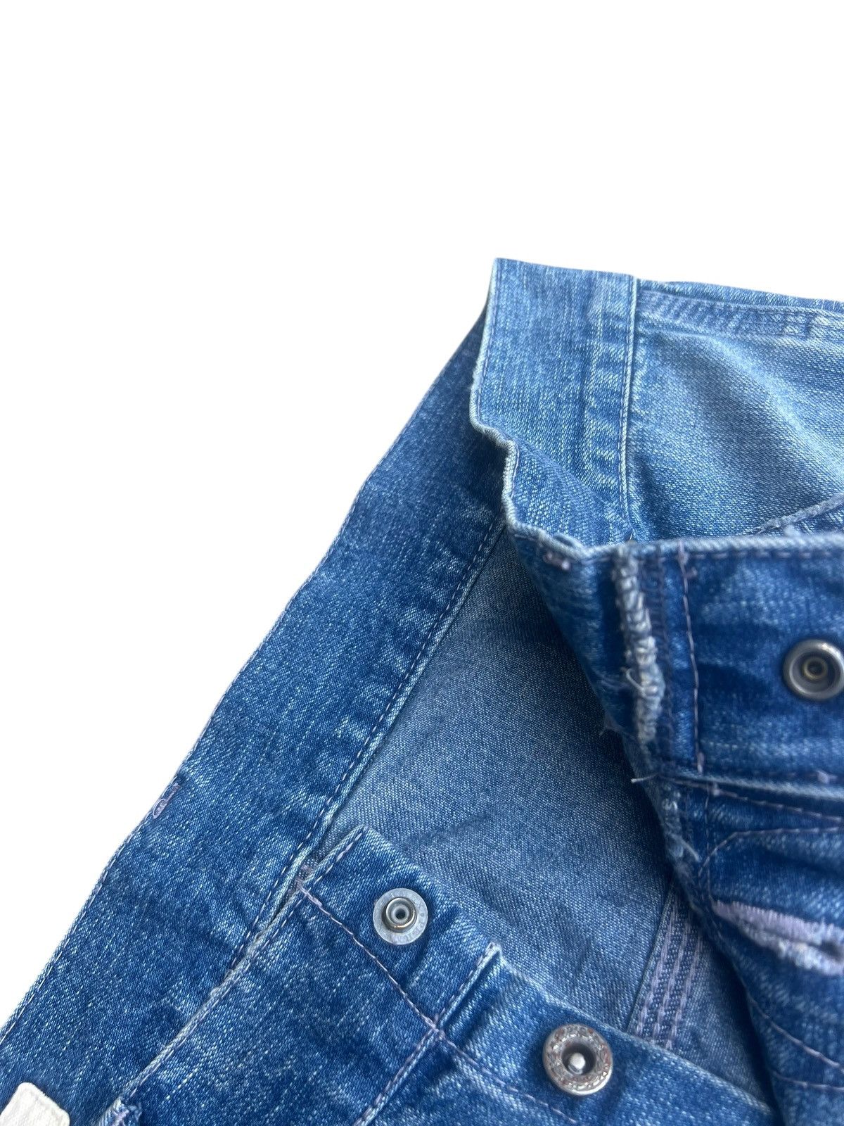 Blue Blue Japan Loose Flare Inpaichthys Kerri Japan Fade Denim Work Jeans Size US 30 / EU 46 - 5 Thumbnail