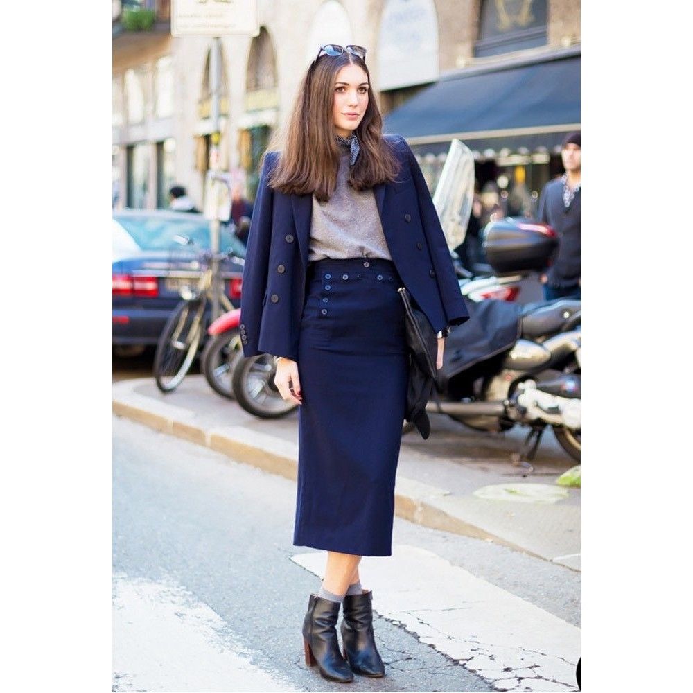 Marc Jacobs Marc by Marc Jacobs Y2K Indigo Wool Moto Zip Skirt Sz 12 Size 34" / US 12 / IT 48 - 10 Thumbnail