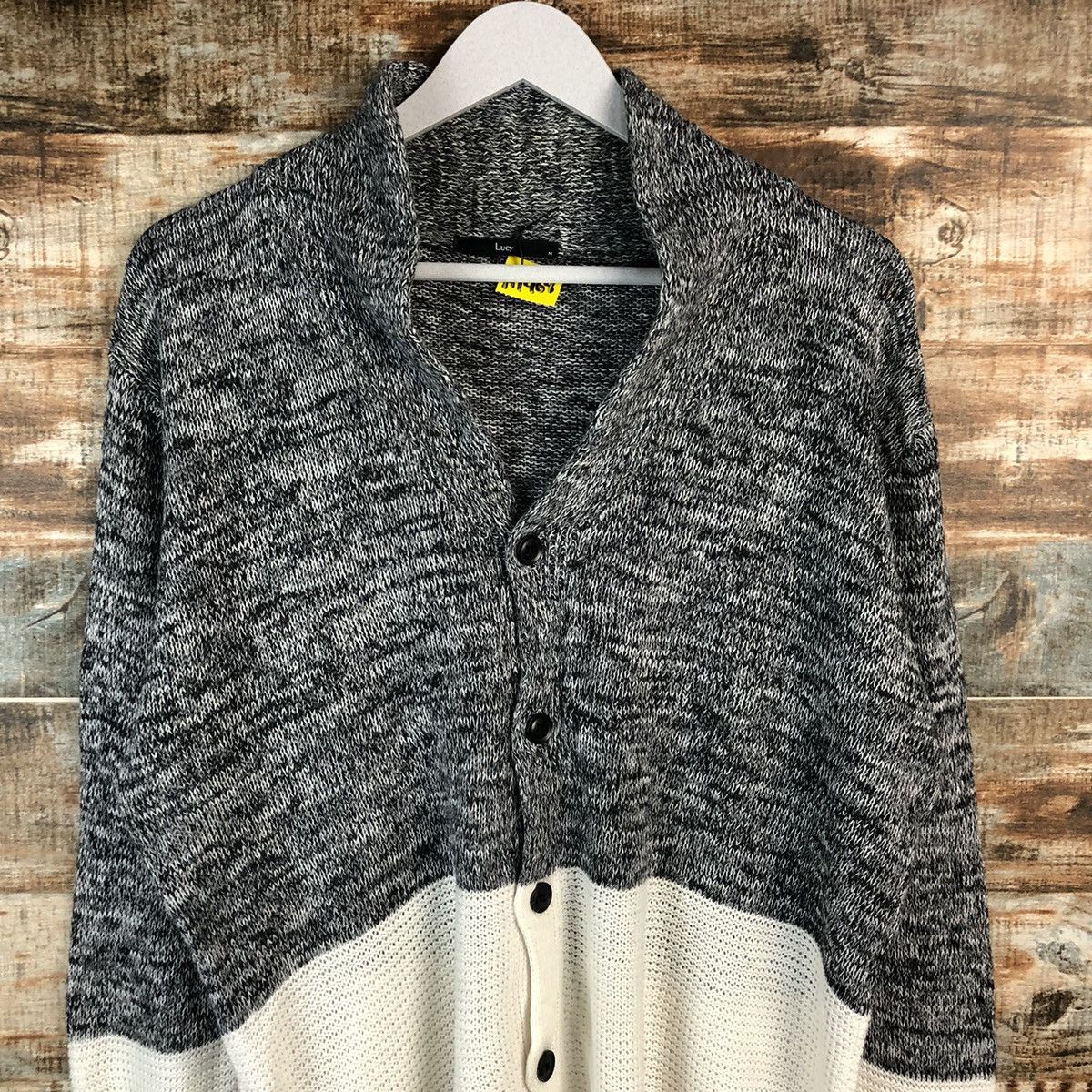Japanese Brand Lucy Stripe Grey Cardigan Knitwear #A1968 Size US M / EU 48-50 / 2 - 5 Thumbnail