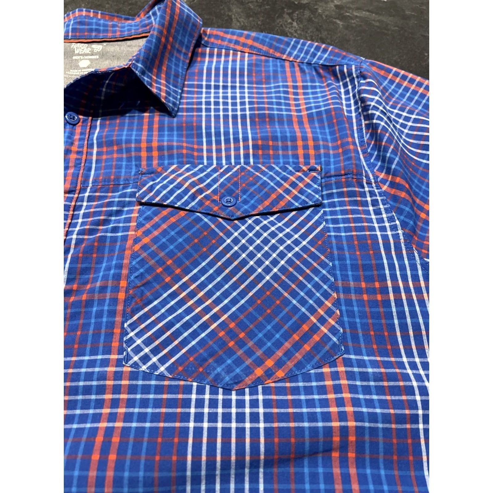 Mountain Hardwear VINTAGE Mountain Hardwear Shirt Mens 2XL Button-Up Short Sleeve Plaid Pocket Outdoor blue Button-Down Collar Size US XXL / EU 58 / 5 - 3 Thumbnail