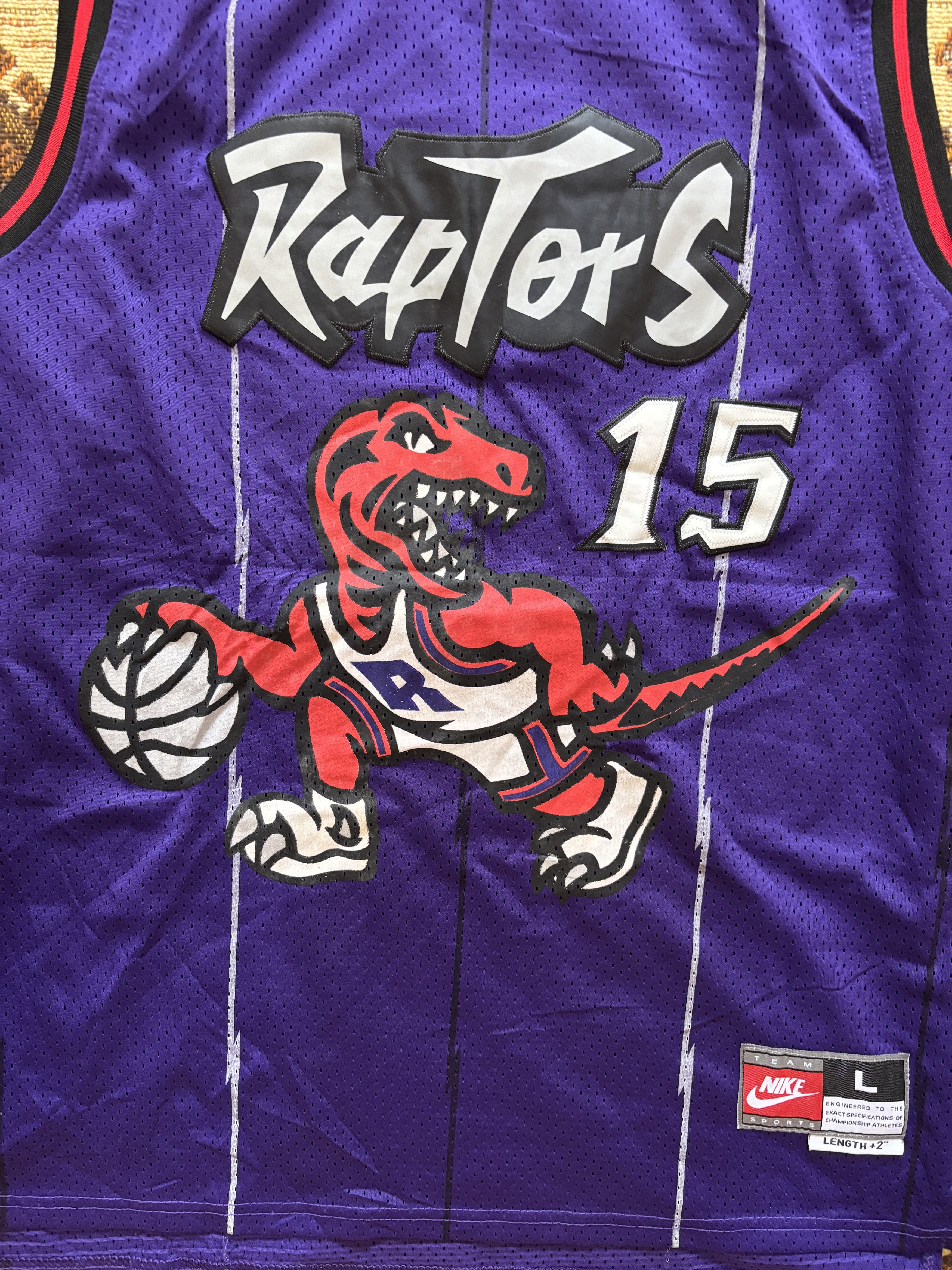 NBA Vintage 90s Toronto Raptors Vince Carter 15 Size L Size US L / EU 52-54 / 3 - 4 Thumbnail